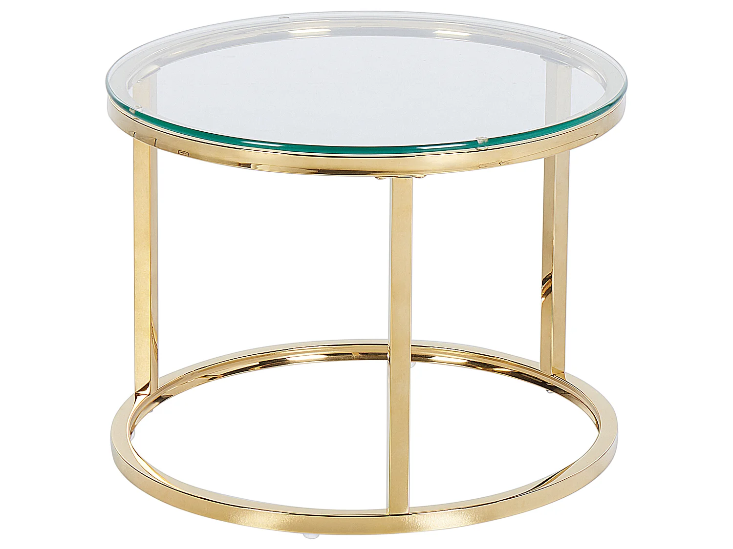 Set van 2 salontafels GRANGE Veiligheidsglas Goud