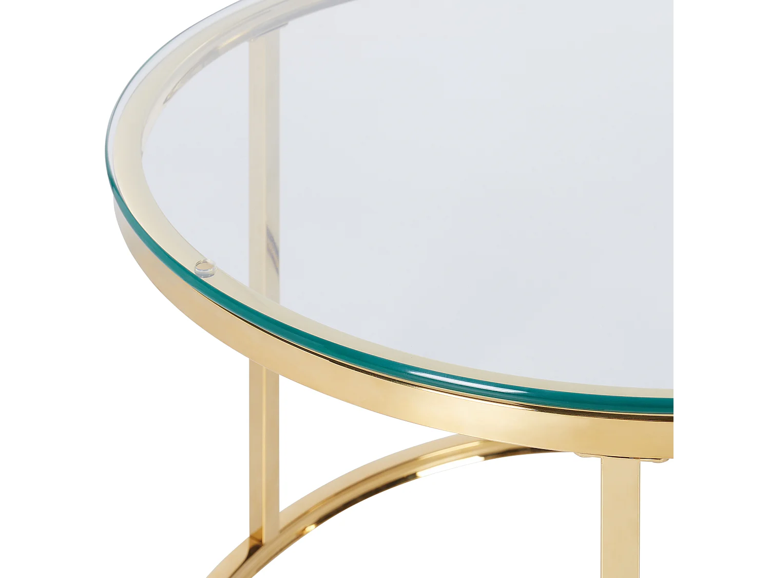 Set van 2 salontafels GRANGE Veiligheidsglas Goud