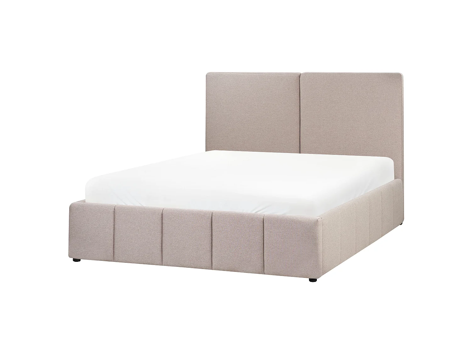 Letto contenitore Tessuto CASTELNAVET 160 x 200 cm Tortora