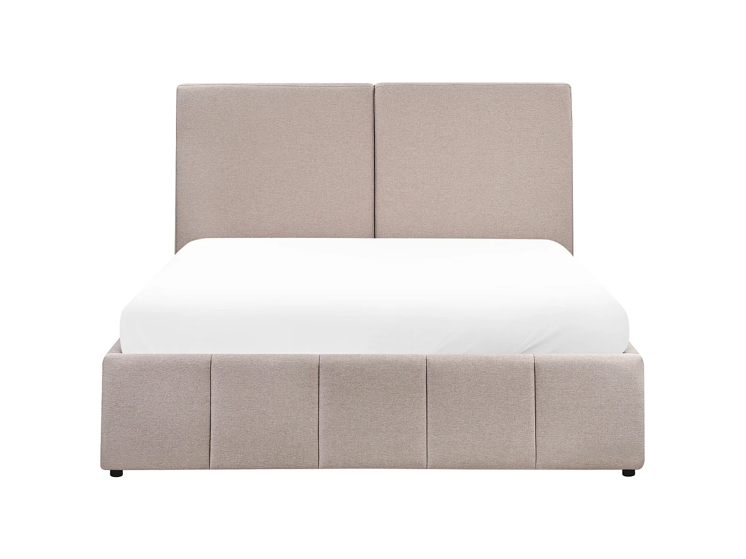 Letto contenitore Tessuto CASTELNAVET 160 x 200 cm Tortora