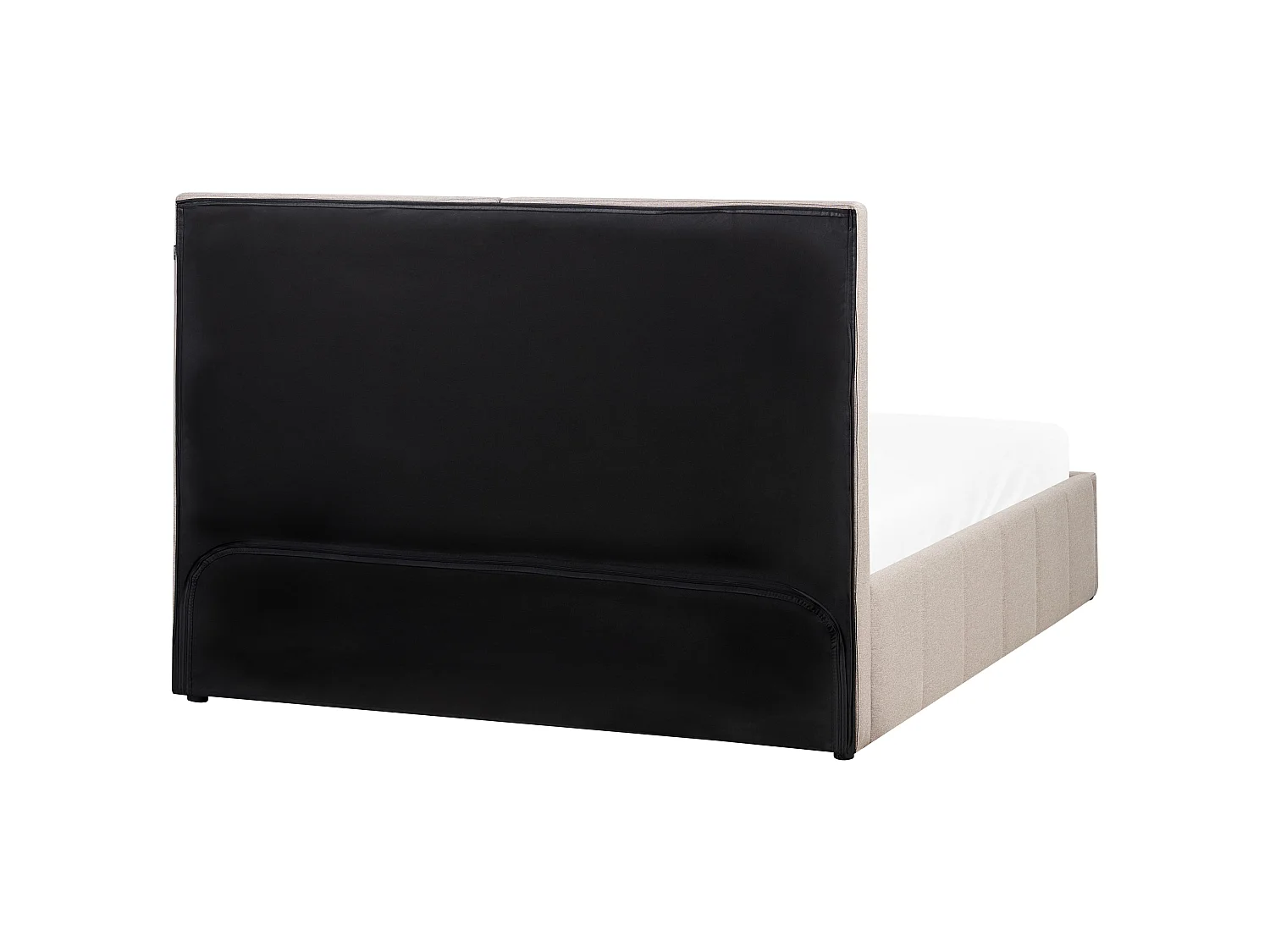 Letto contenitore Tessuto CASTELNAVET 160 x 200 cm Tortora