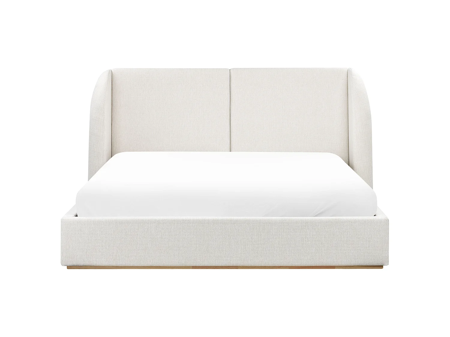 Letto contenitore Tessuto MONESTIER 180 x 200 cm Bianco sporco