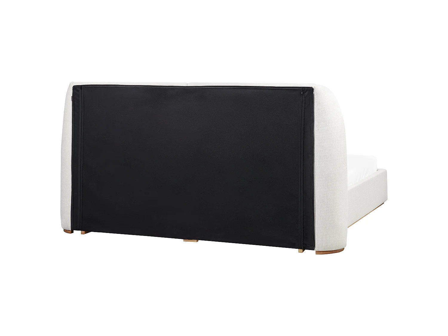 Letto contenitore Tessuto MONESTIER 180 x 200 cm Bianco sporco