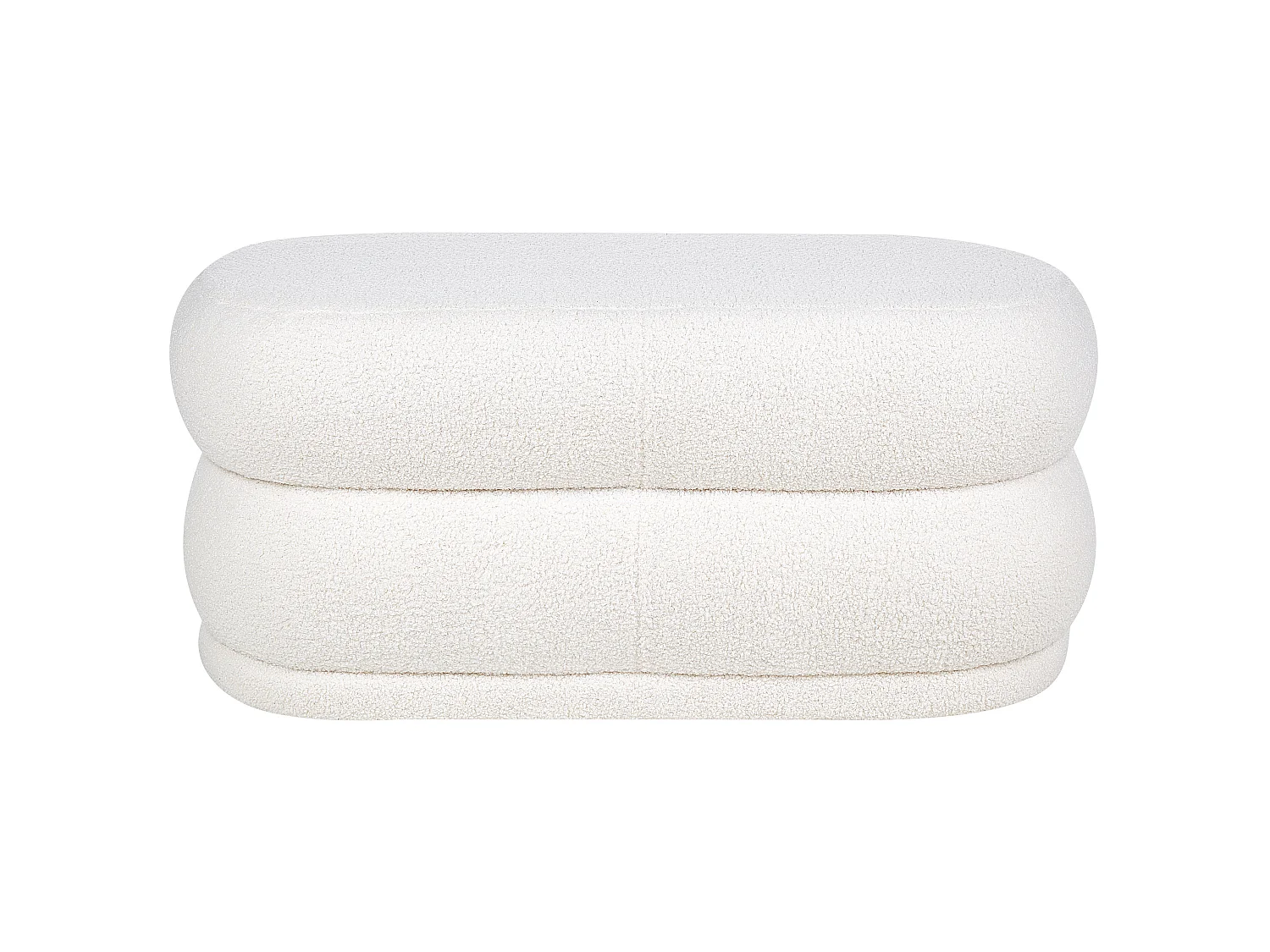 Banc ELLENDALE Bouclé Blanc cassé