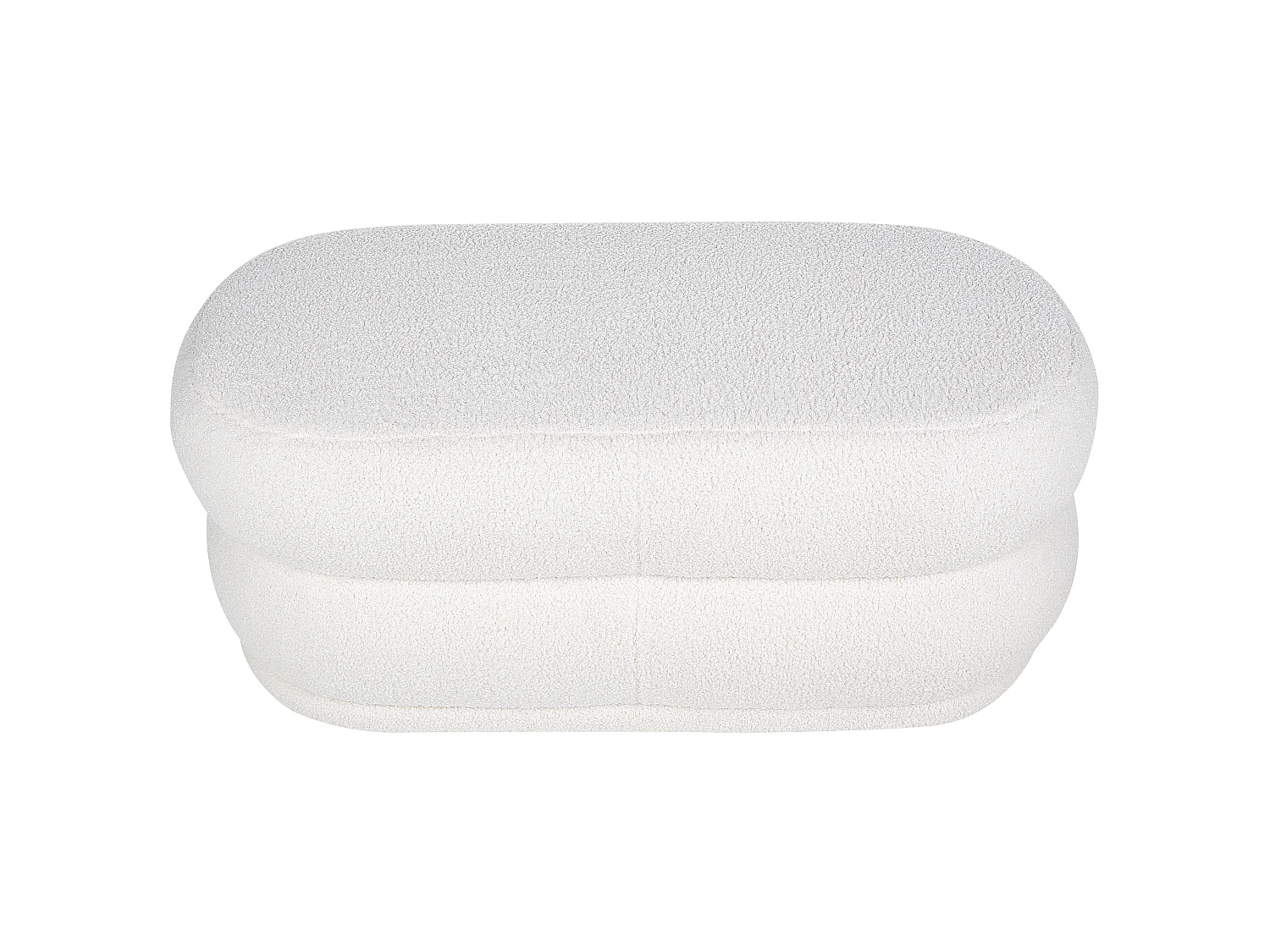 Banc ELLENDALE Bouclé Blanc cassé