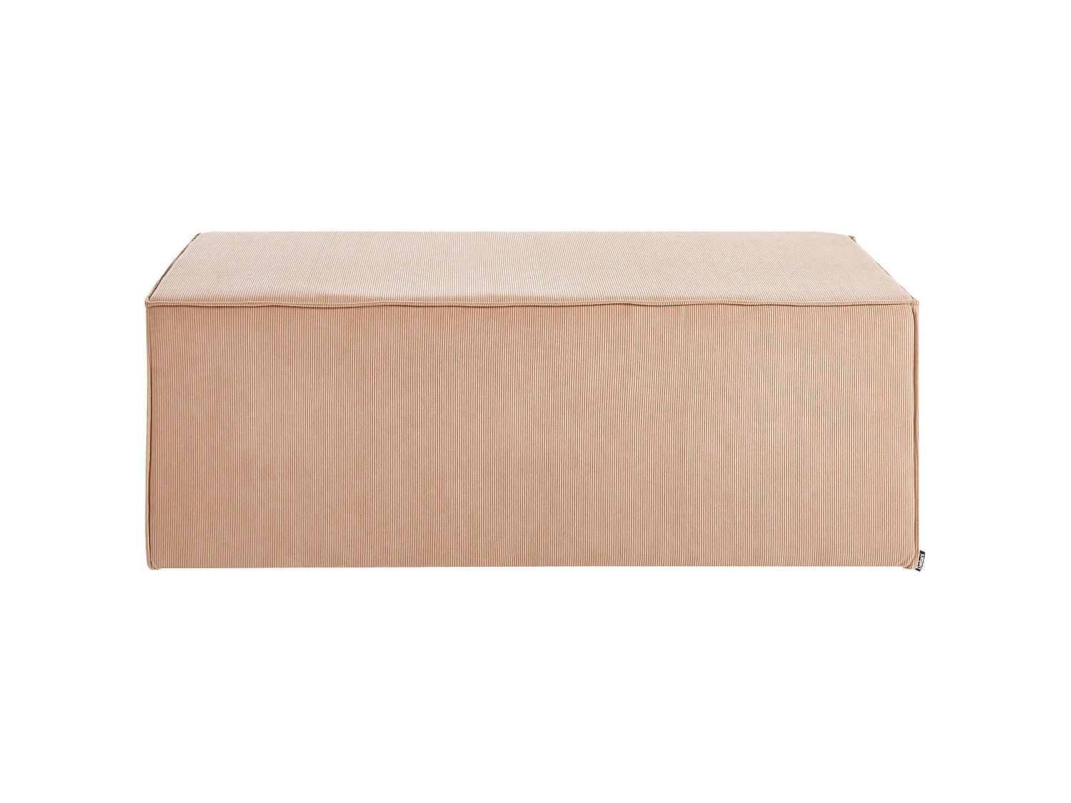 Pouf VINITA Velluto a coste Beige 120 cm 55 cm 43 cm
