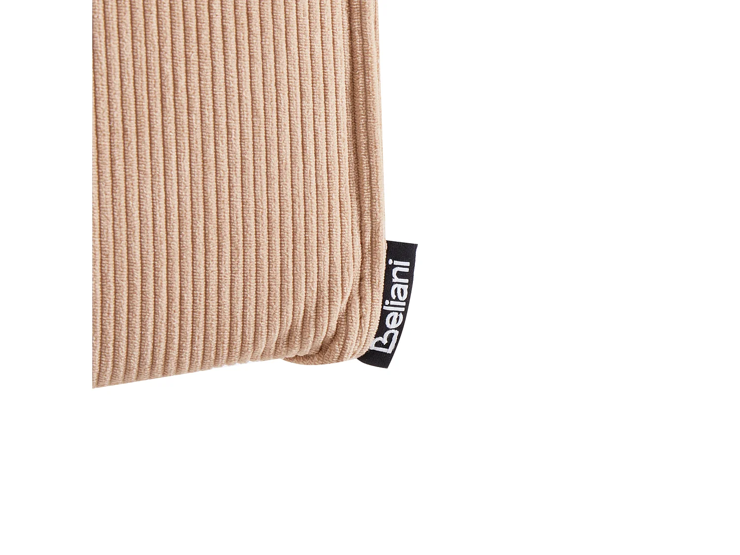 Pouf VINITA Velluto a coste Beige 120 cm 55 cm 43 cm