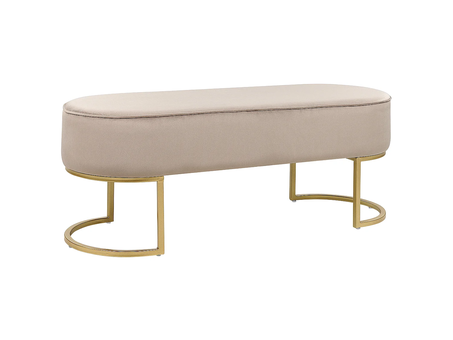 Bank MILRY Samtstoff Beige