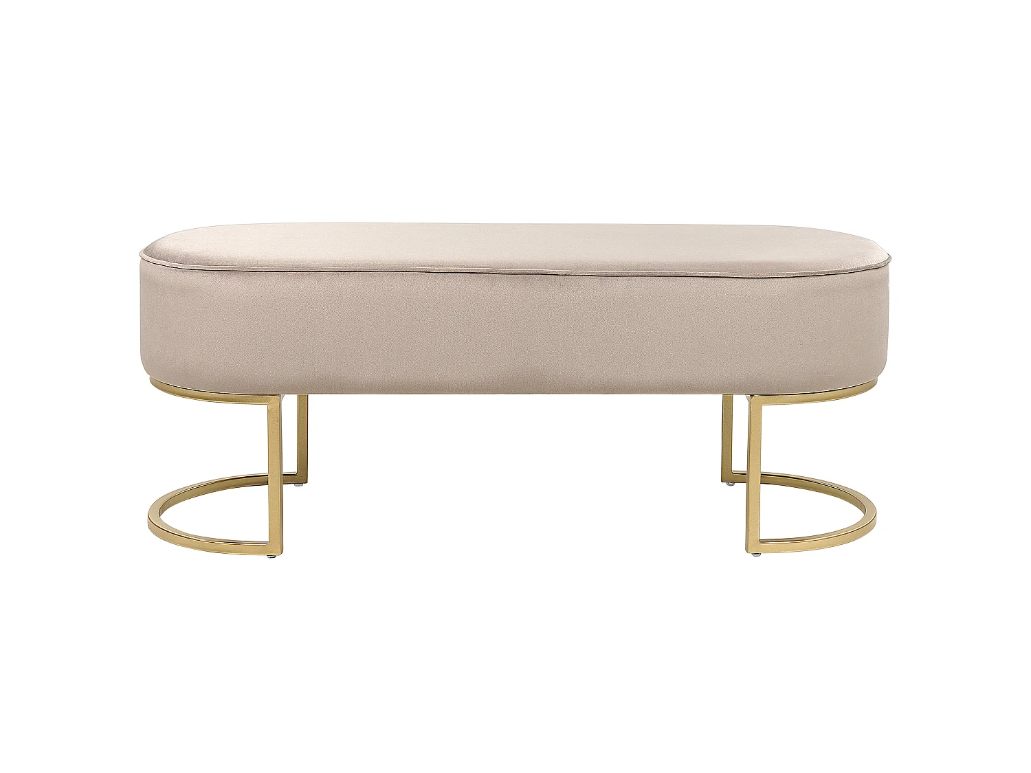 Bank MILRY Samtstoff Beige