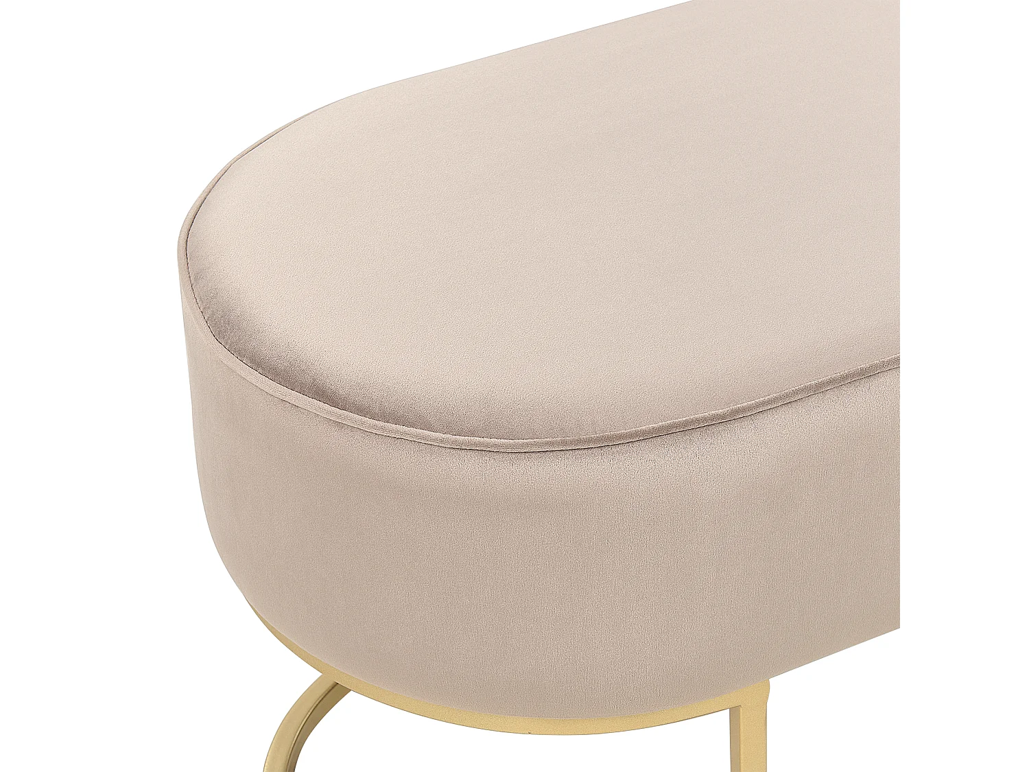 Bank MILRY Samtstoff Beige