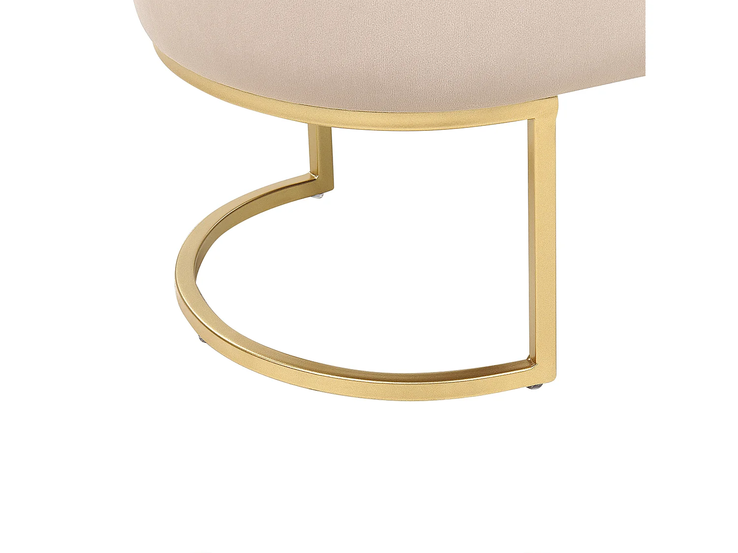 Bank MILRY Samtstoff Beige