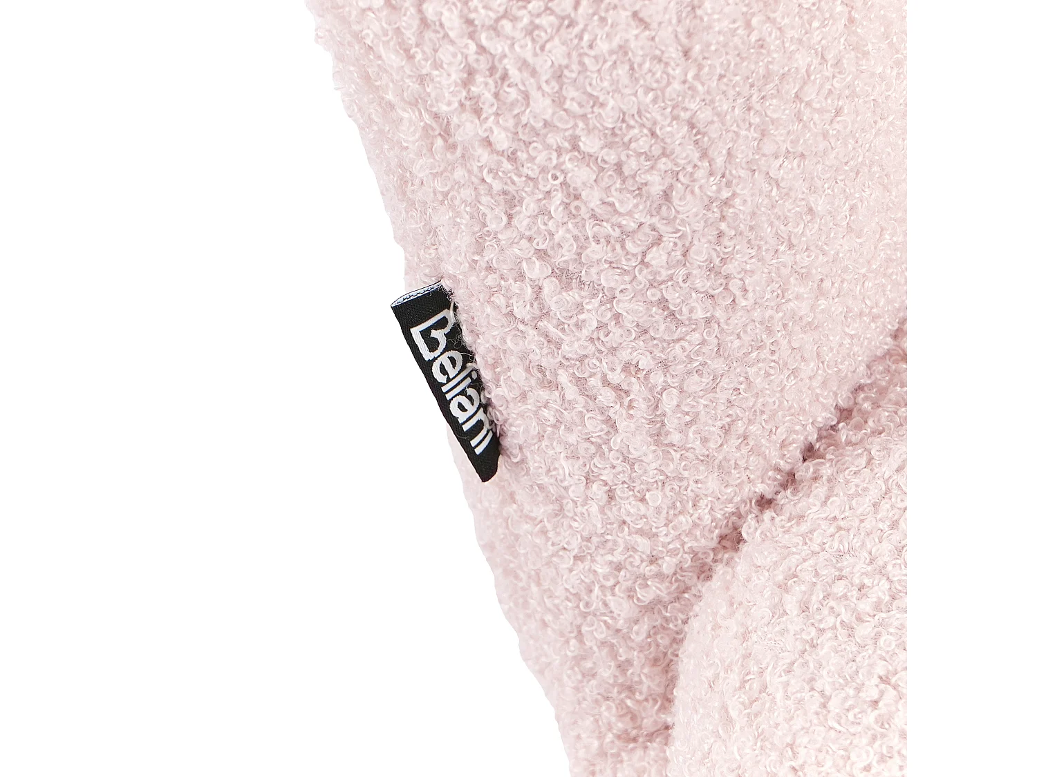 Fauteuil pour enfants en bouclé rose pastel HALBY