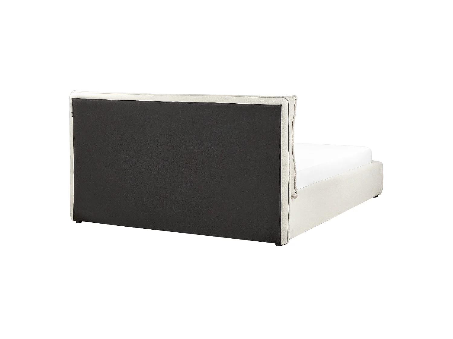 Cama baú Tecido BAJONNA 160 x 200 cm Creme claro