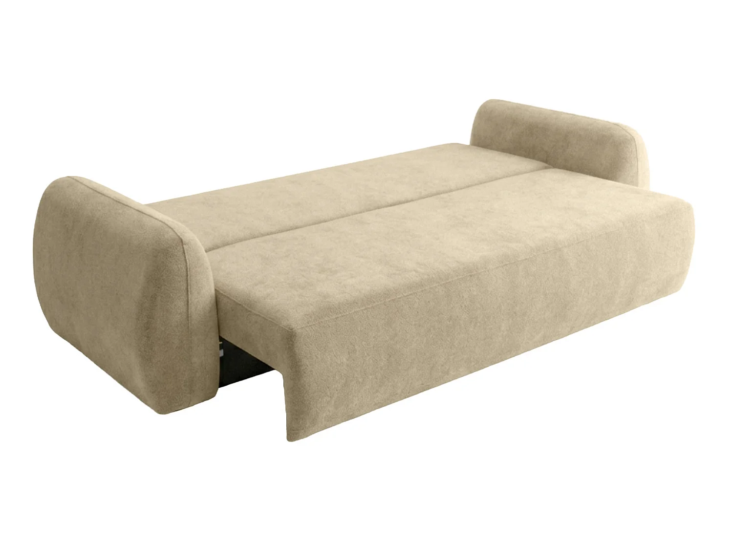 Canapé convertible avec coffre de rangement, tissu Doha, Beige, HELA