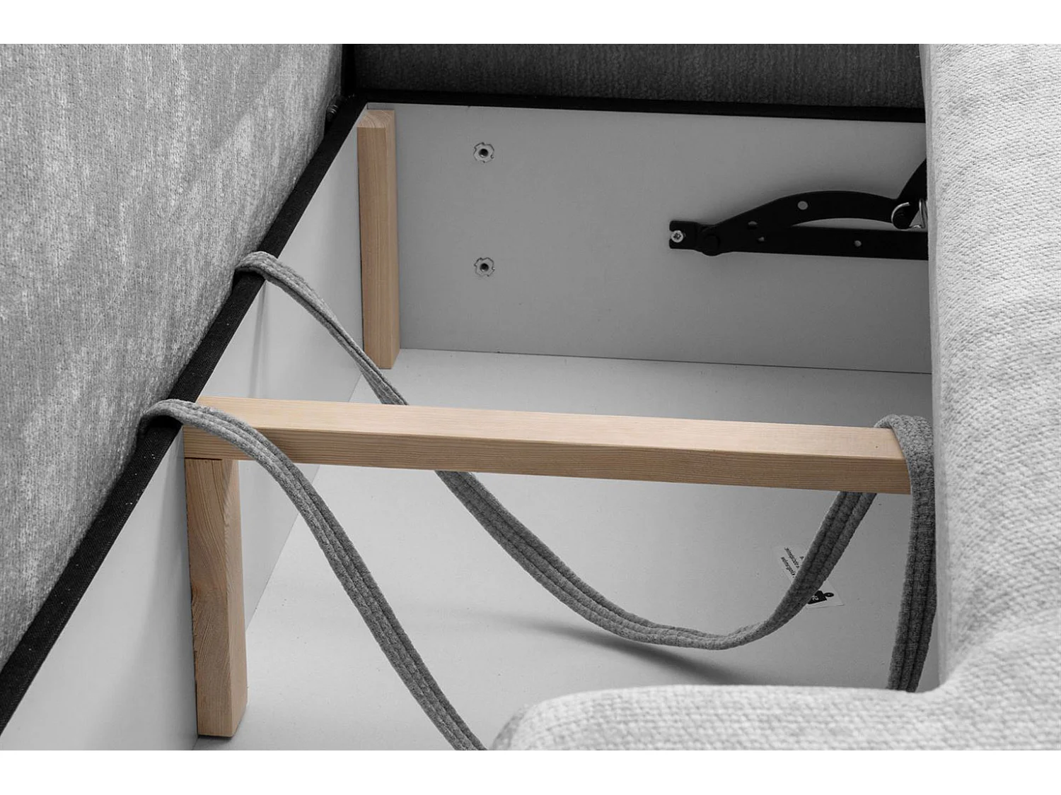 Canapé d'angle convertible avec coffre de rangement, velours Vena, Gris, Angle droit, HELA I