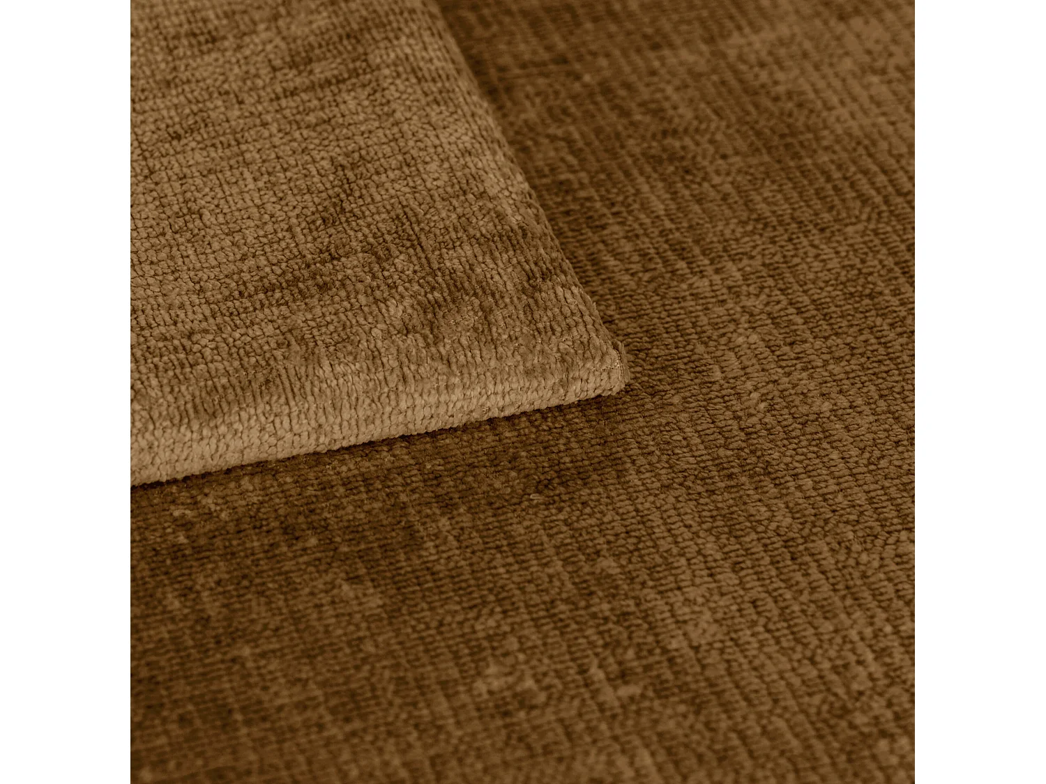 Canapé d'angle convertible avec coffre de rangement, tissu chenille Perfecto, Miel, Angle gauche, HELA II