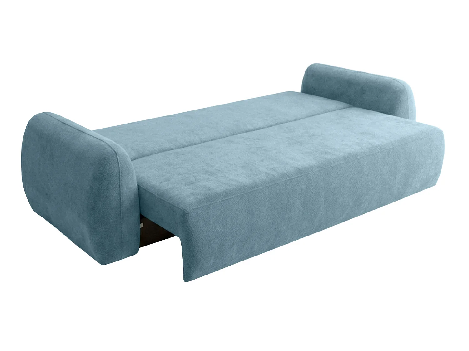 Sofa z funkcją spania i pojemnikiem, tkanina Doha, Niebieski, HELA