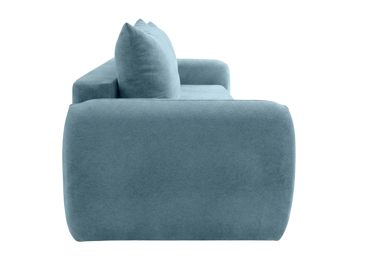 Sofa z funkcją spania i pojemnikiem, tkanina Doha, Niebieski, HELA