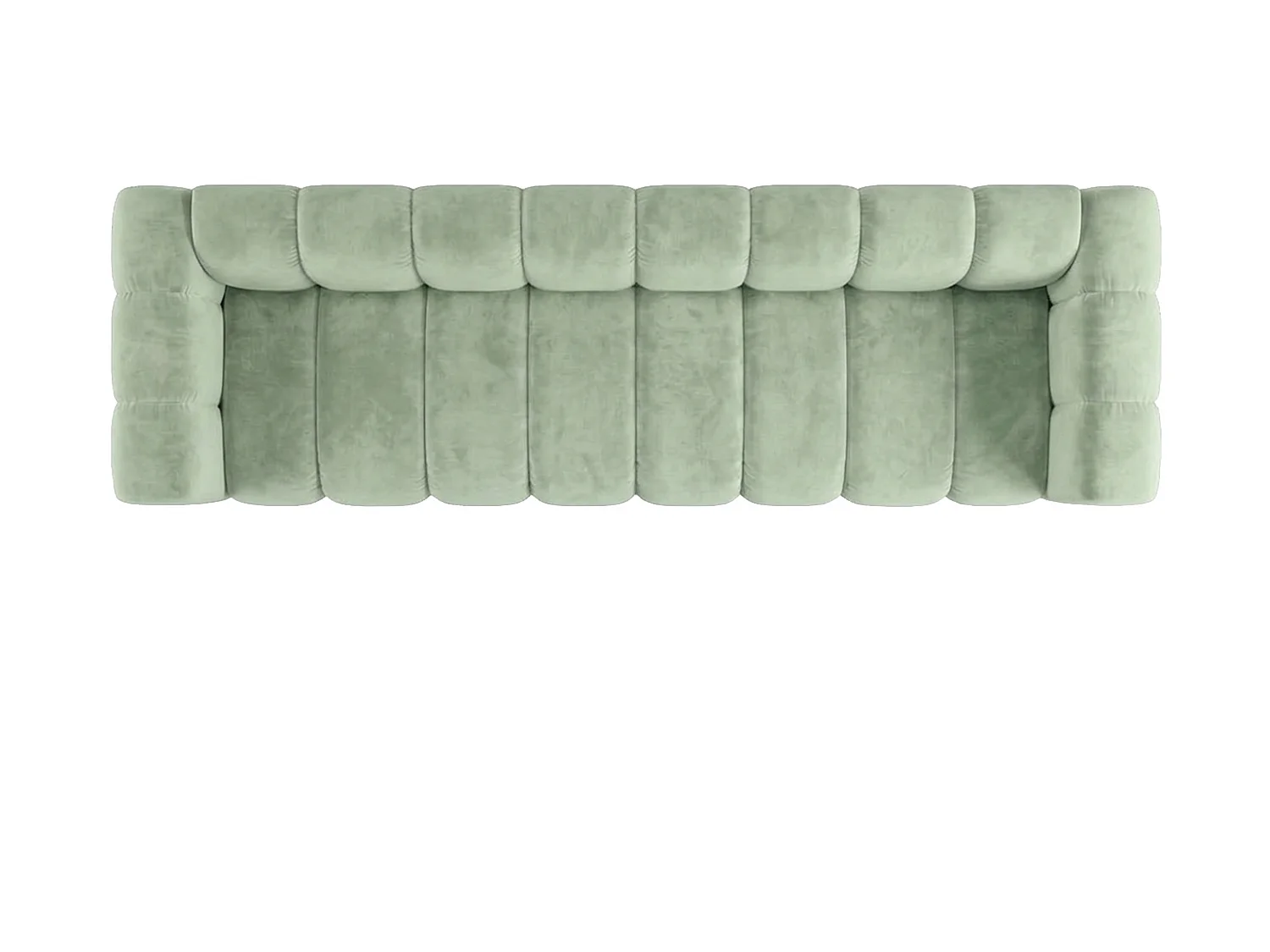 Modulaire 4-zitsbank, fluwelen stof Riviera, Mintgroen, GRAND