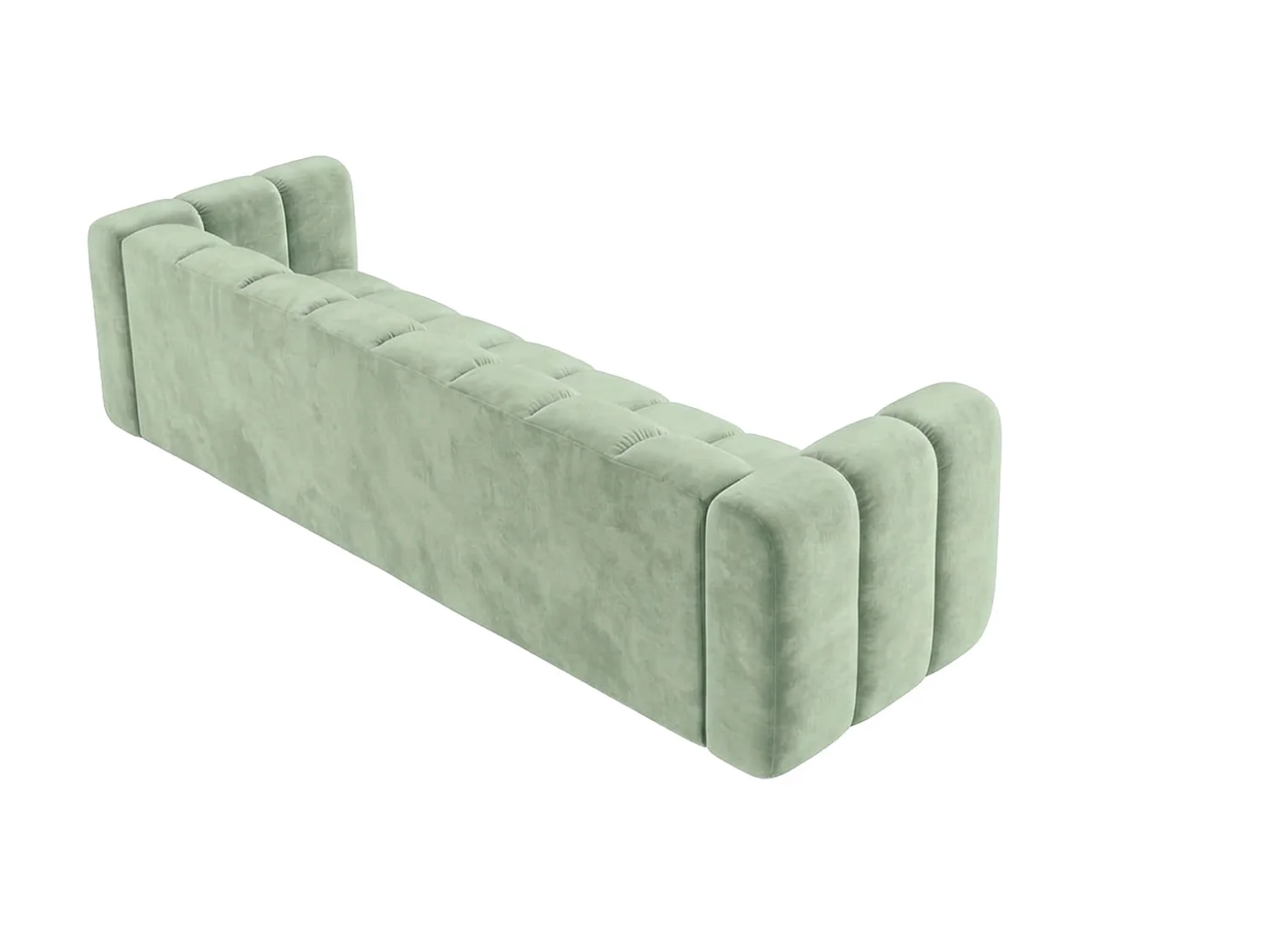 Modulaire 4-zitsbank, fluwelen stof Riviera, Mintgroen, GRAND