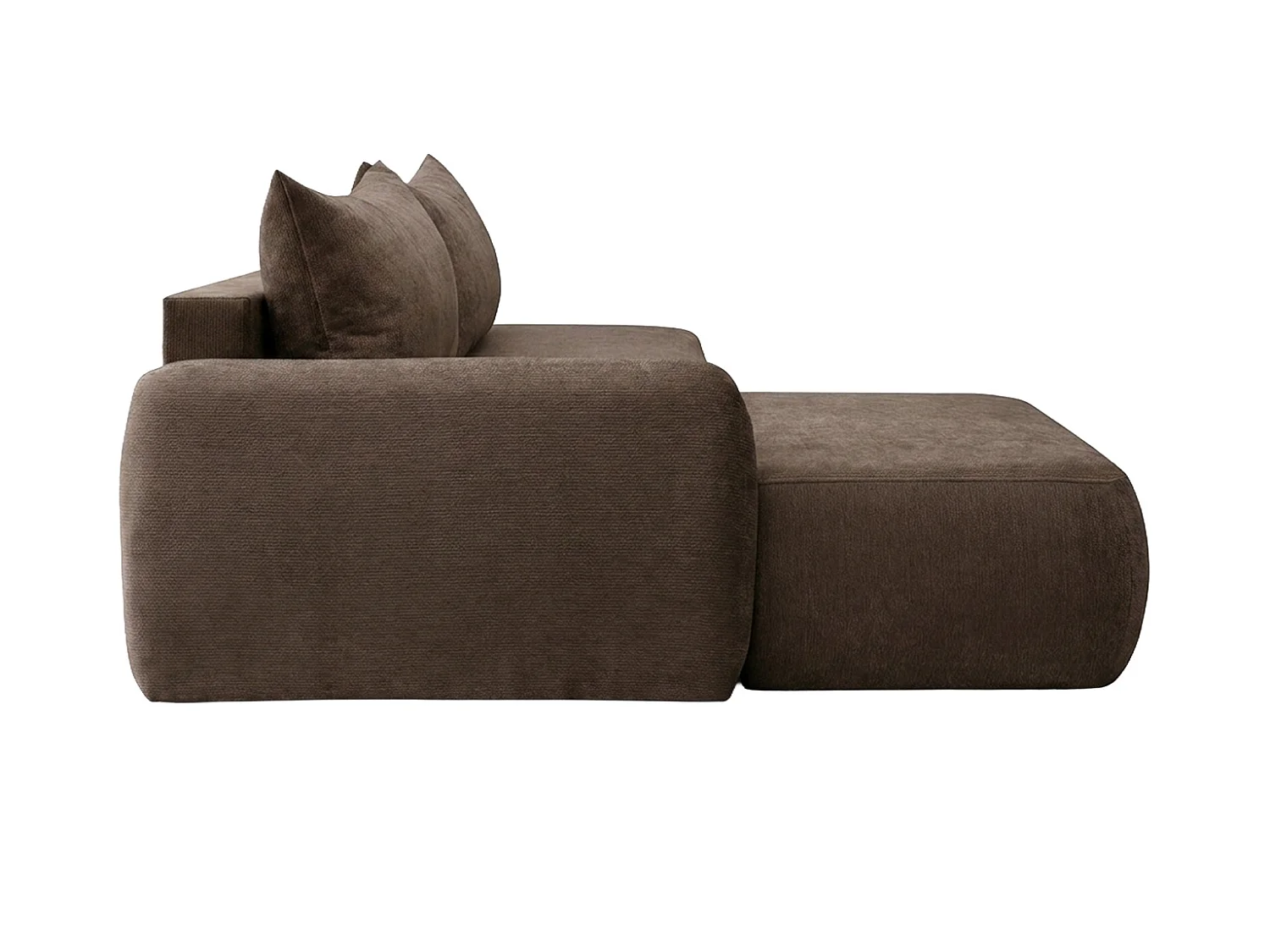Canapé d'angle convertible avec coffre de rangement, velours Vena, Beige foncé, Angle gauche, HELA I