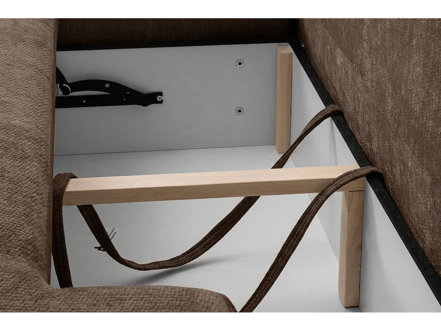 Canapé d'angle convertible avec coffre de rangement, velours Vena, Beige foncé, Angle gauche, HELA I