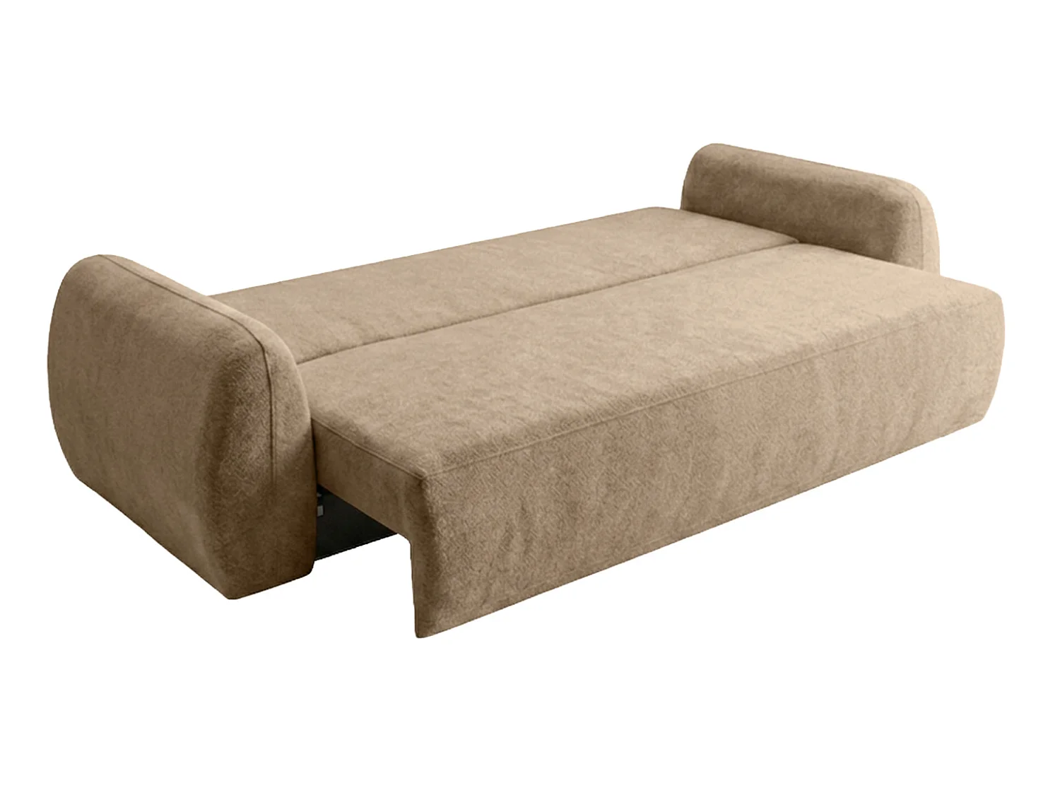 Sofa z funkcją spania i pojemnikiem, tkanina Doha, Ciemnobeżowy, HELA