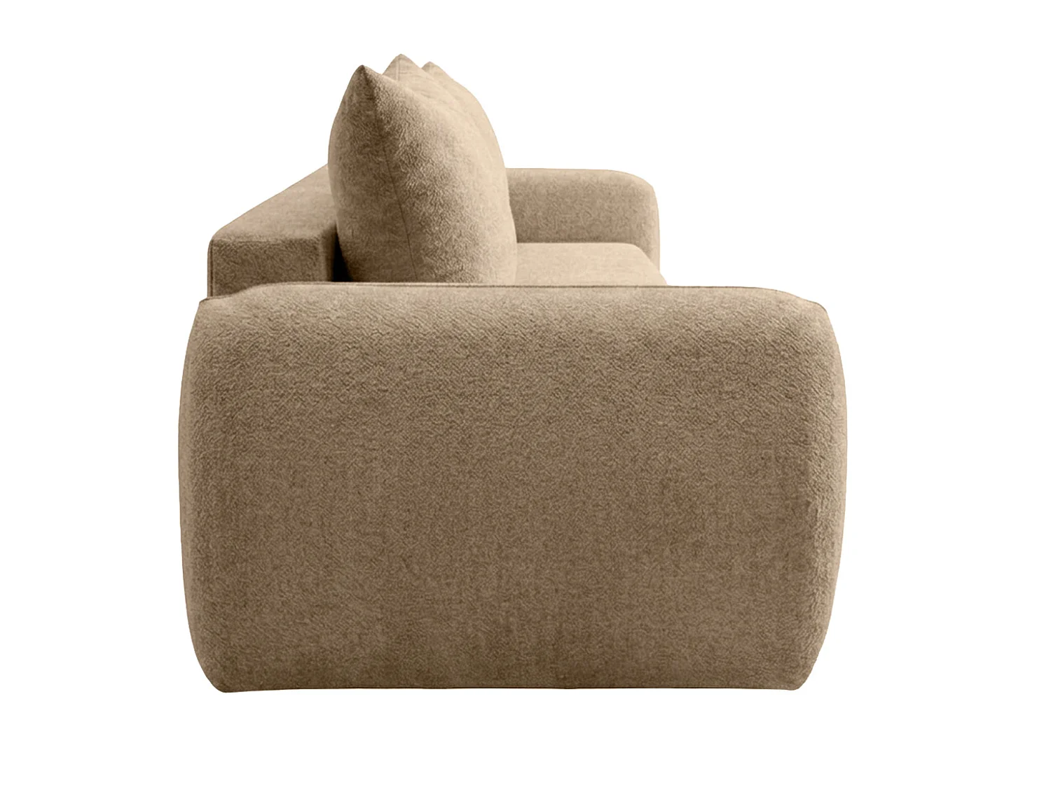 Sofa z funkcją spania i pojemnikiem, tkanina Doha, Ciemnobeżowy, HELA