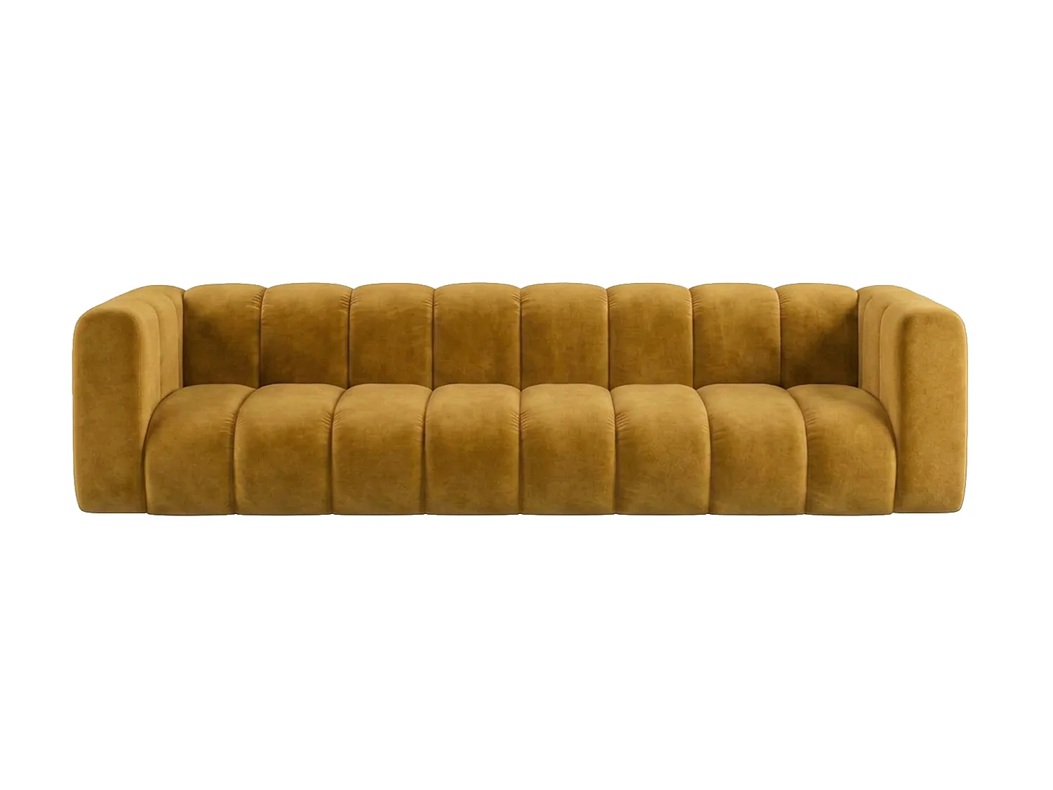 Sofa modułowa 4-osobowa, tkanina welwet Riviera, Musztardowy, GRAND