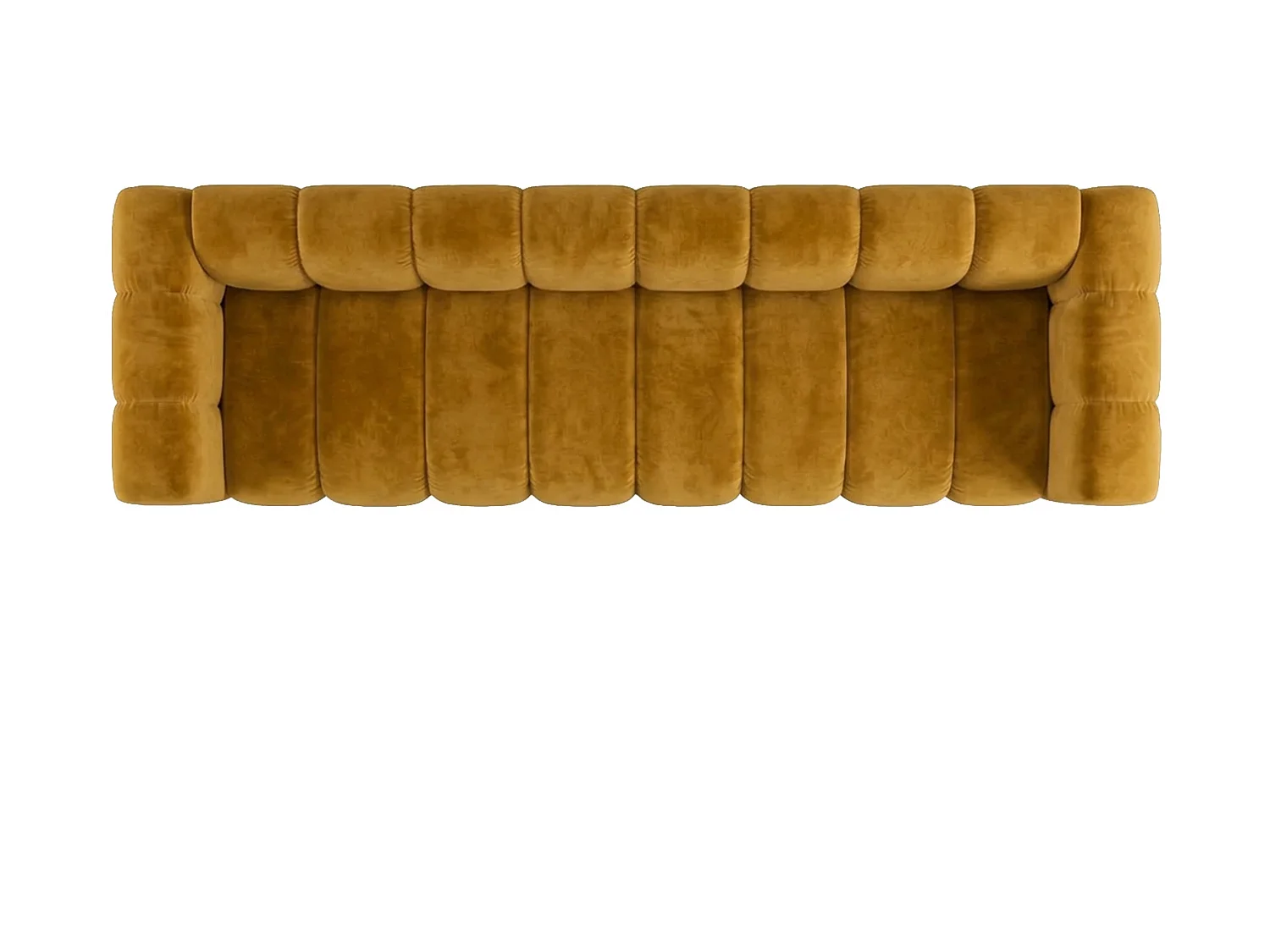 Sofa modułowa 4-osobowa, tkanina welwet Riviera, Musztardowy, GRAND