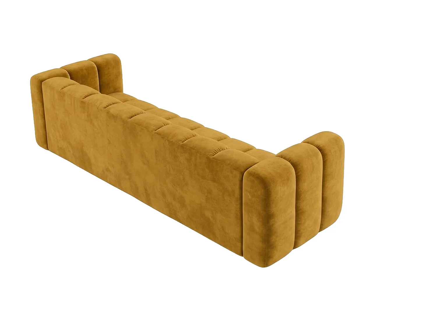 Sofa modułowa 4-osobowa, tkanina welwet Riviera, Musztardowy, GRAND
