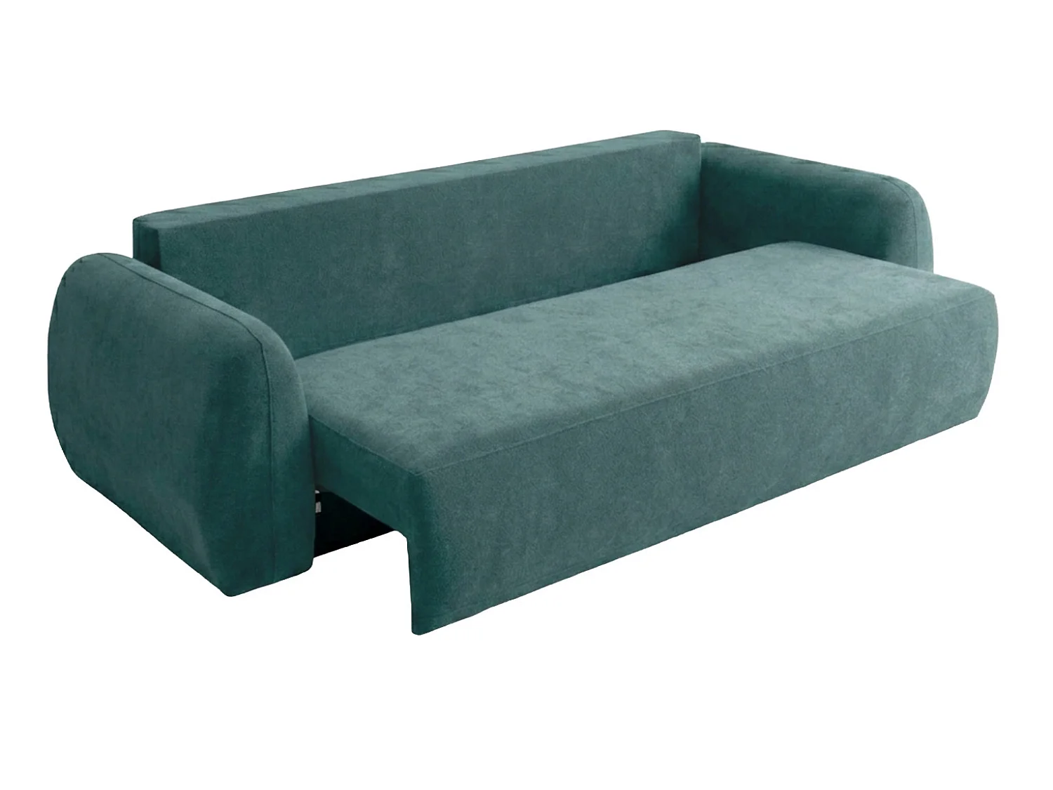Sofa z funkcją spania i pojemnikiem, tkanina Doha, Zielony, HELA
