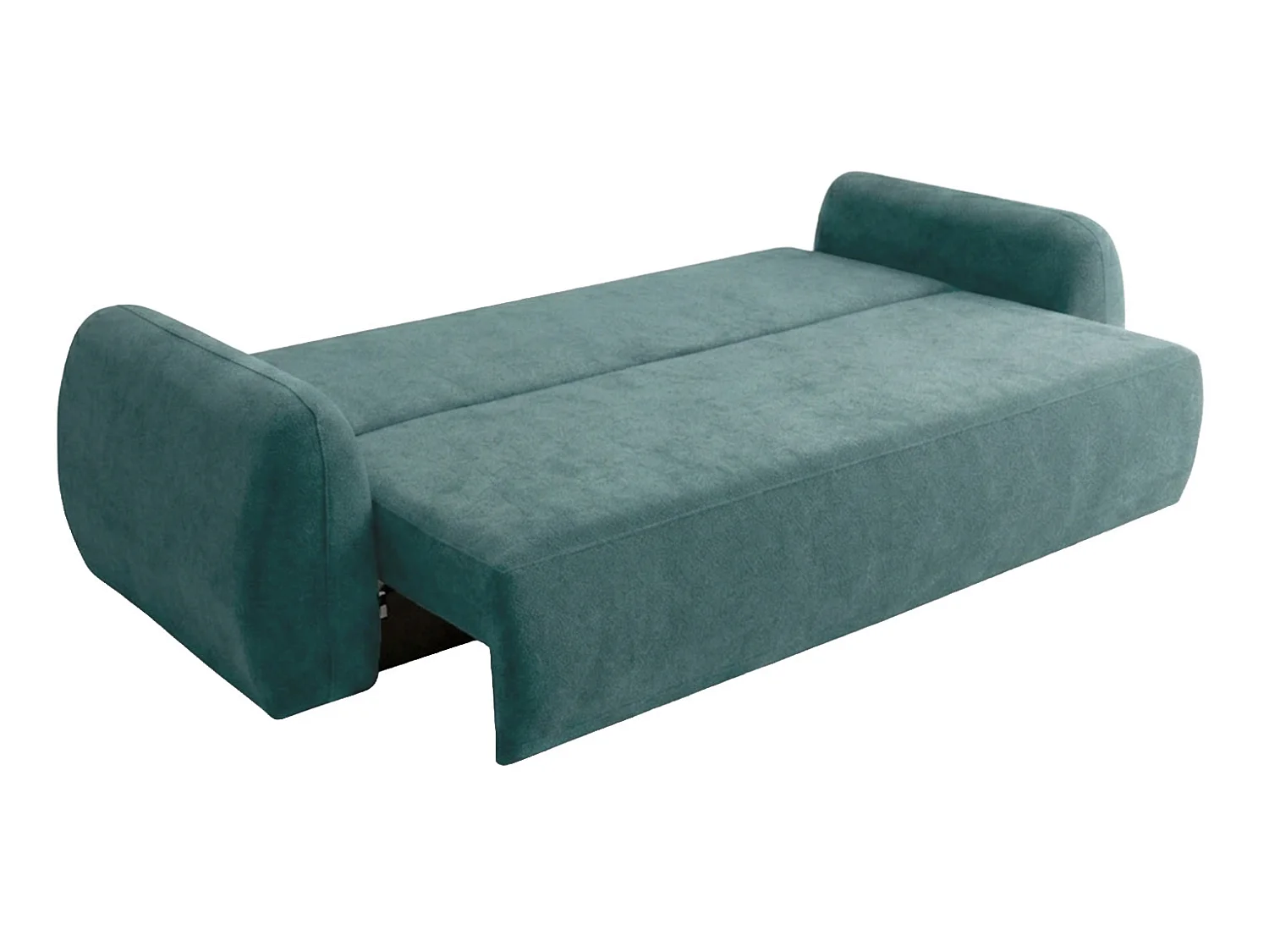 Sofa z funkcją spania i pojemnikiem, tkanina Doha, Zielony, HELA
