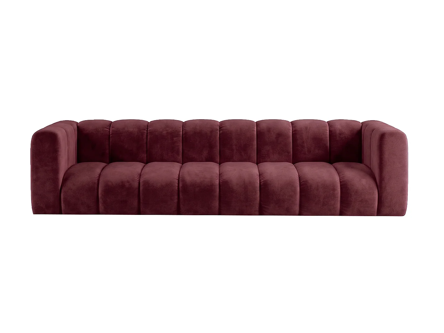 Sofa modułowa 4-osobowa, tkanina welwet Riviera, Burgundowy, GRAND