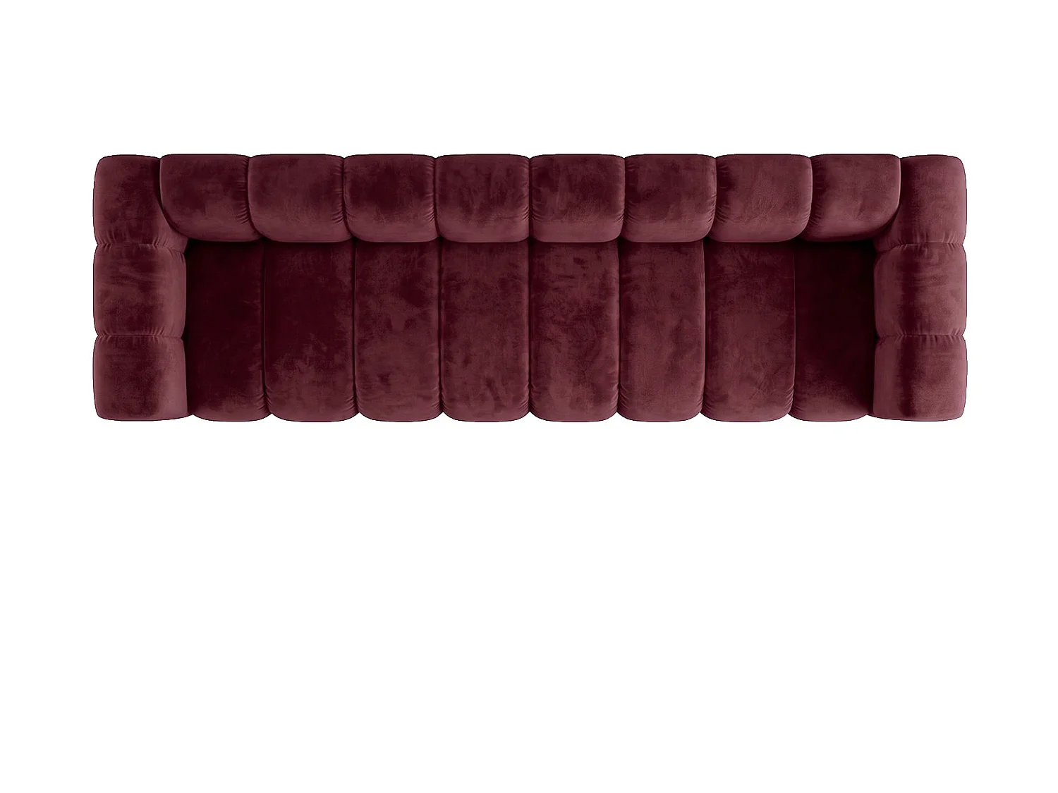 Sofa modułowa 4-osobowa, tkanina welwet Riviera, Burgundowy, GRAND