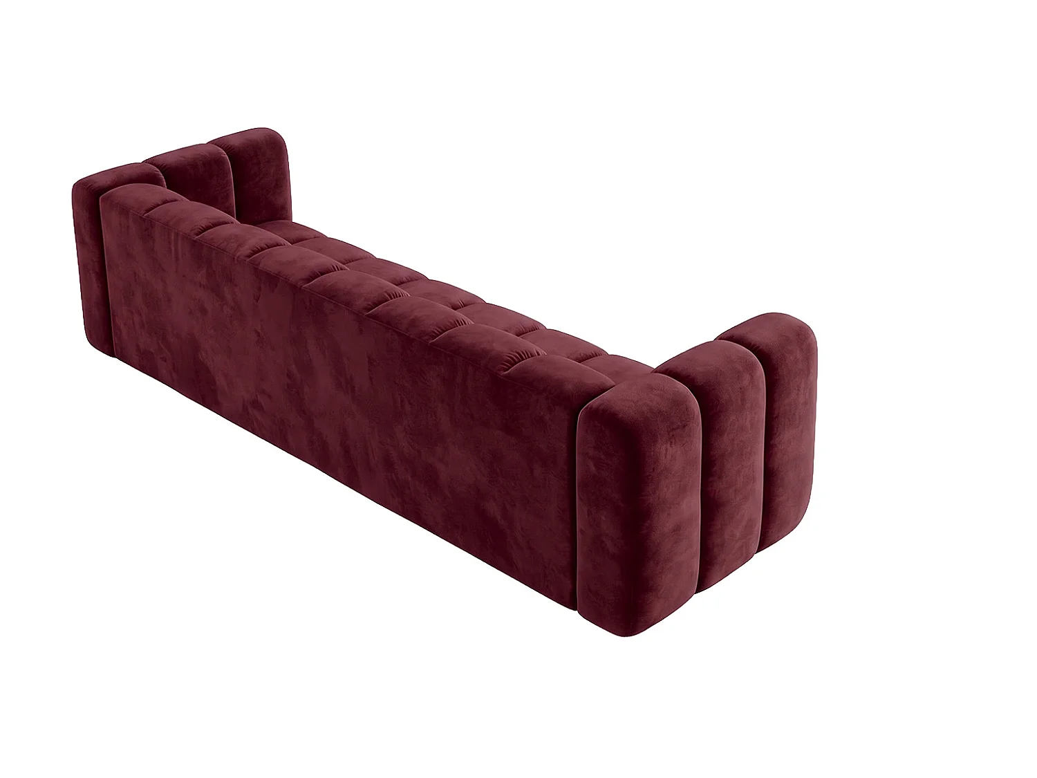 Sofa modułowa 4-osobowa, tkanina welwet Riviera, Burgundowy, GRAND