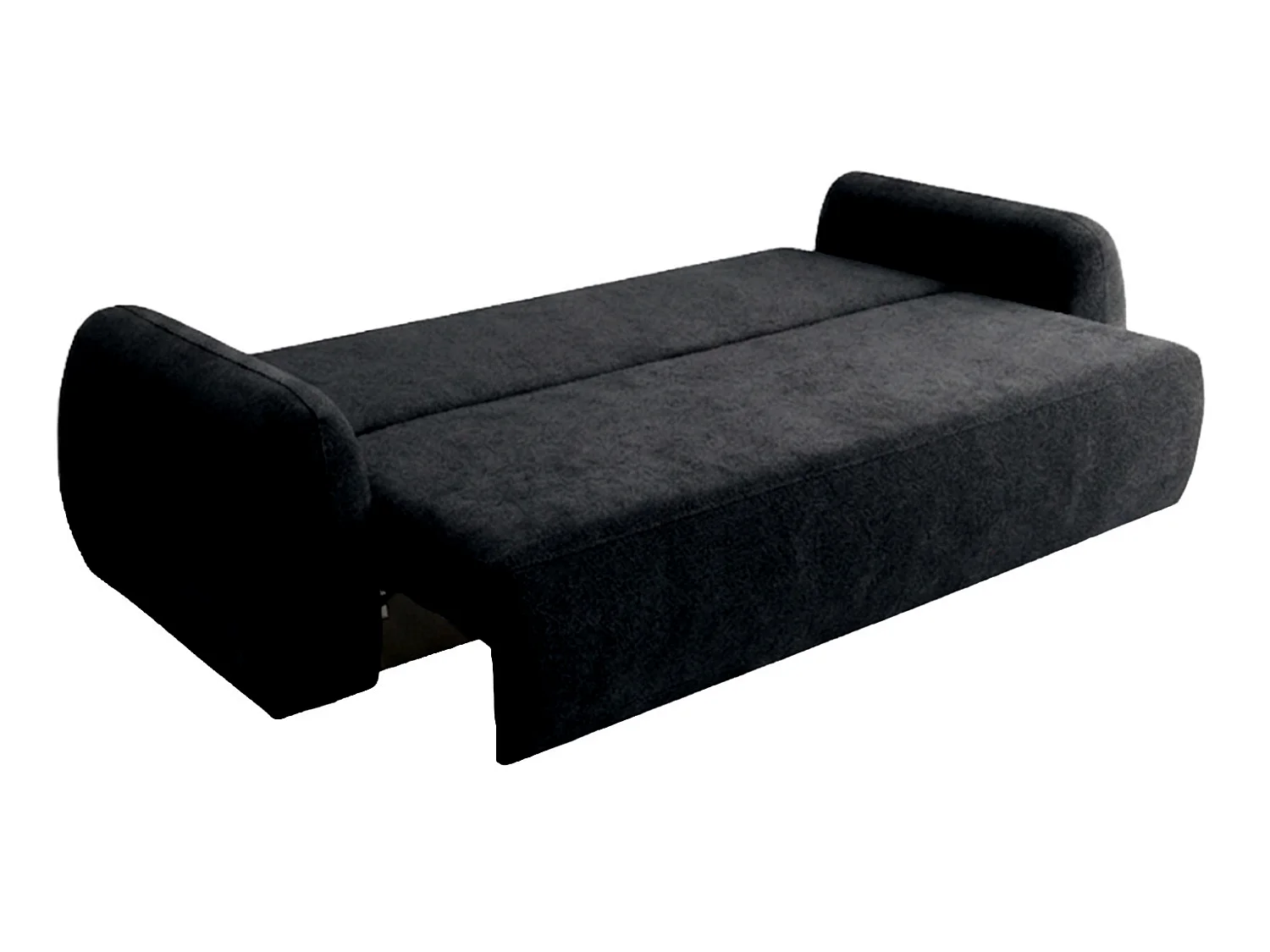 Sofa z funkcją spania i pojemnikiem, tkanina Doha, Grafitowy, HELA