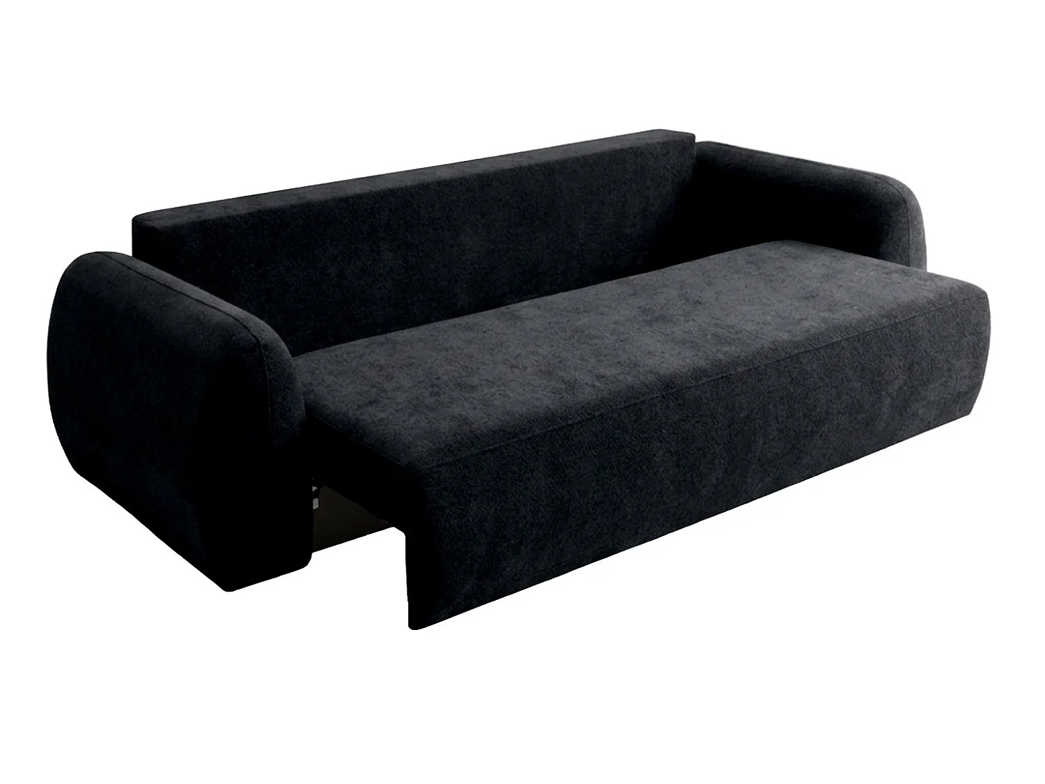Sofa z funkcją spania i pojemnikiem, tkanina Doha, Grafitowy, HELA
