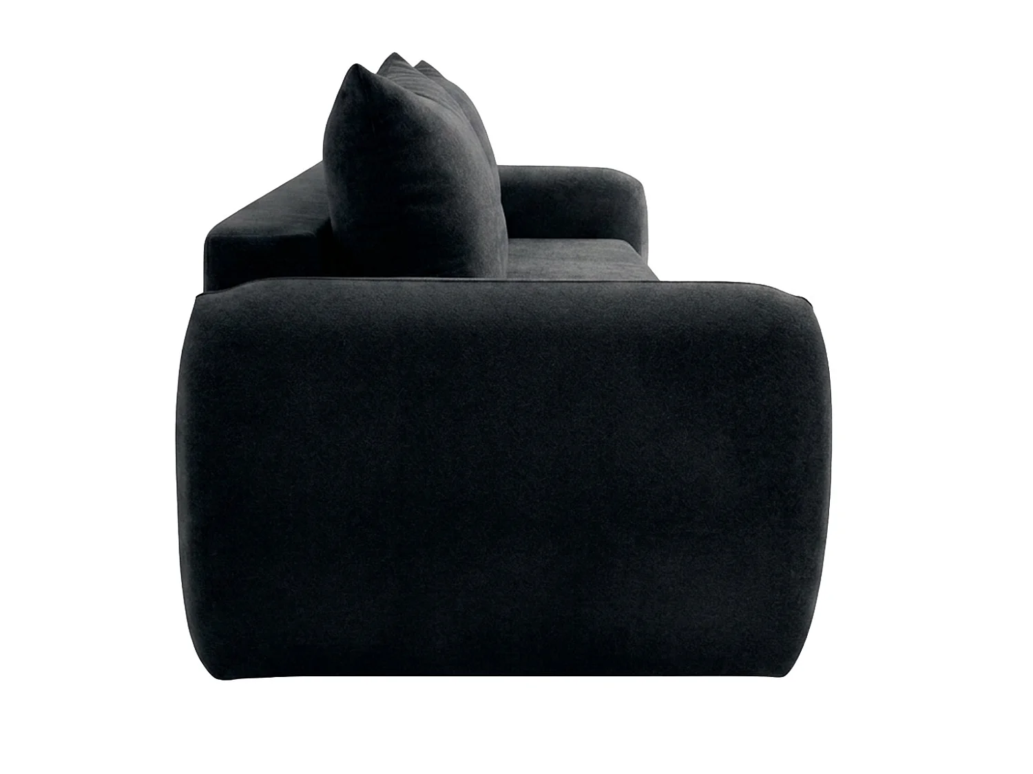 Sofa z funkcją spania i pojemnikiem, tkanina Doha, Grafitowy, HELA