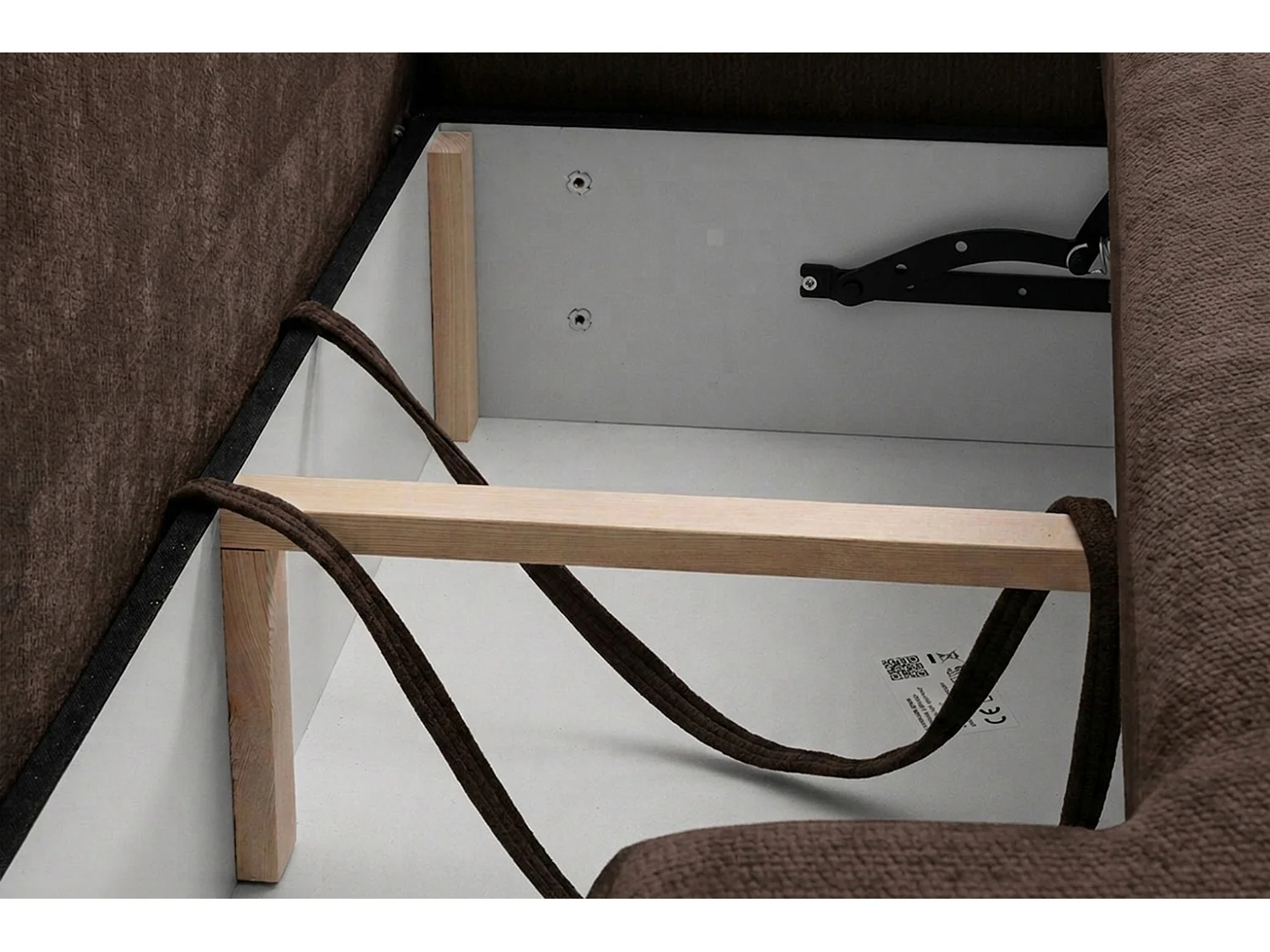 Canapé d'angle convertible avec coffre de rangement, velours Vena, Marron, Angle droit, HELA I