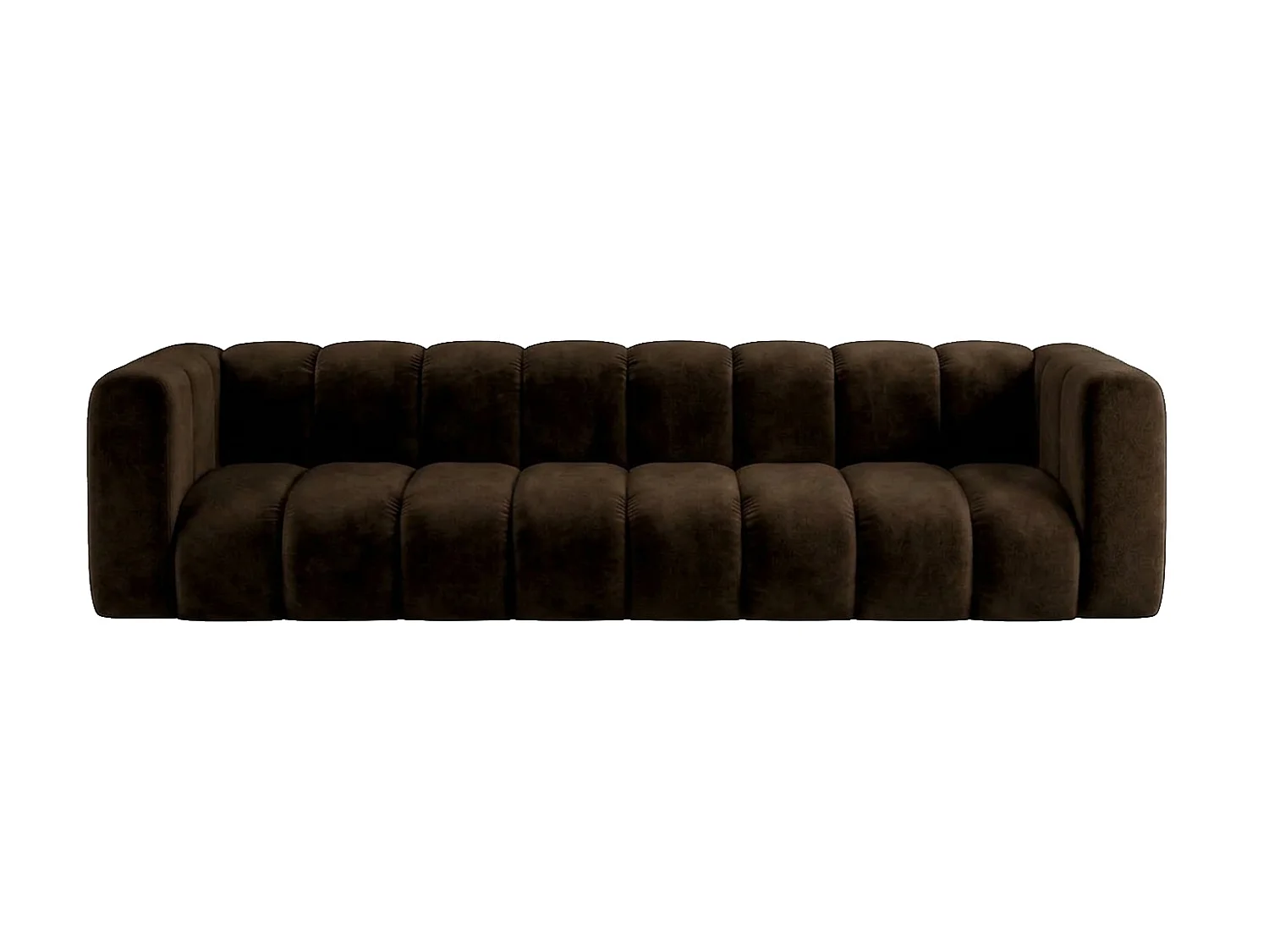 Sofa modułowa 4-osobowa, tkanina welwet Riviera, Czekoladowy, GRAND