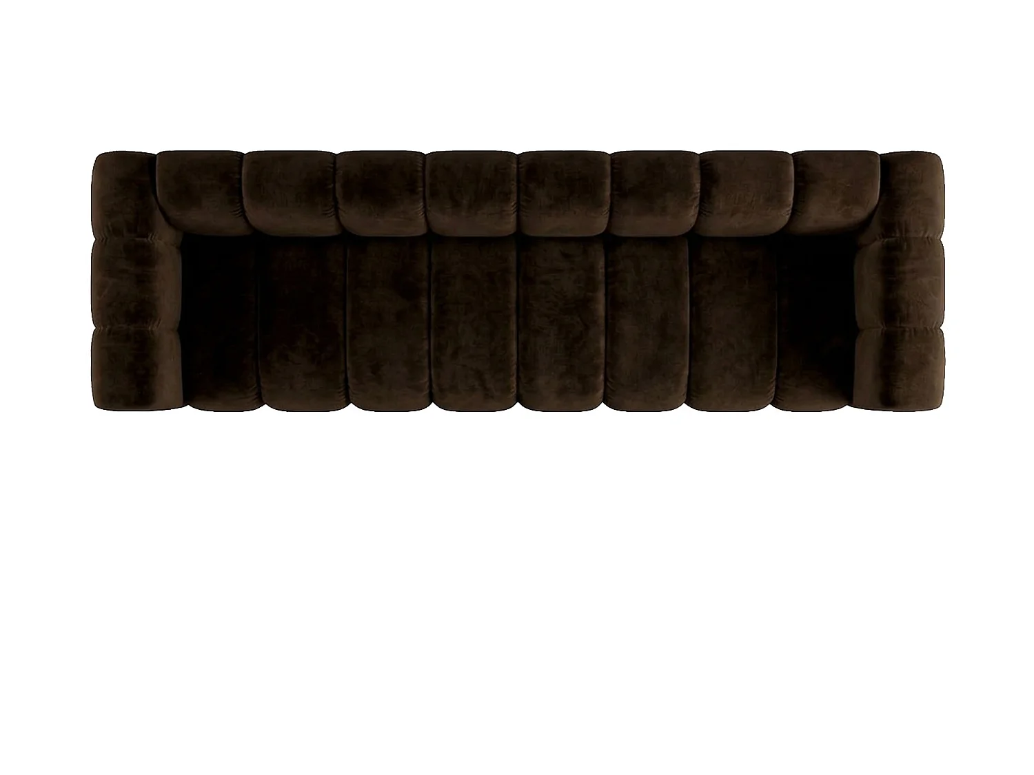 Sofa modułowa 4-osobowa, tkanina welwet Riviera, Czekoladowy, GRAND
