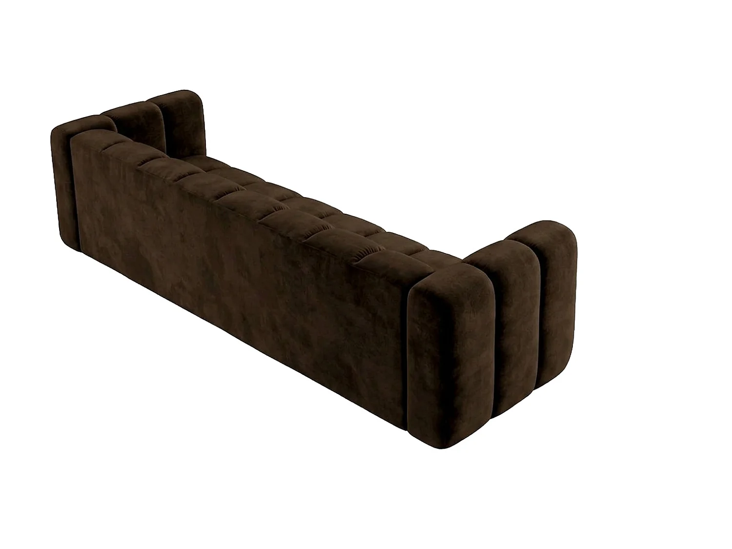 Sofa modułowa 4-osobowa, tkanina welwet Riviera, Czekoladowy, GRAND