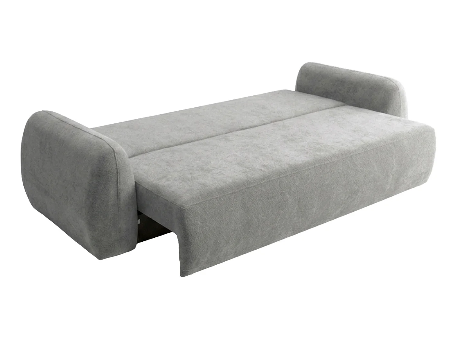 Divano letto con contenitore, tessuto Doha, Grigio chiaro, HELA