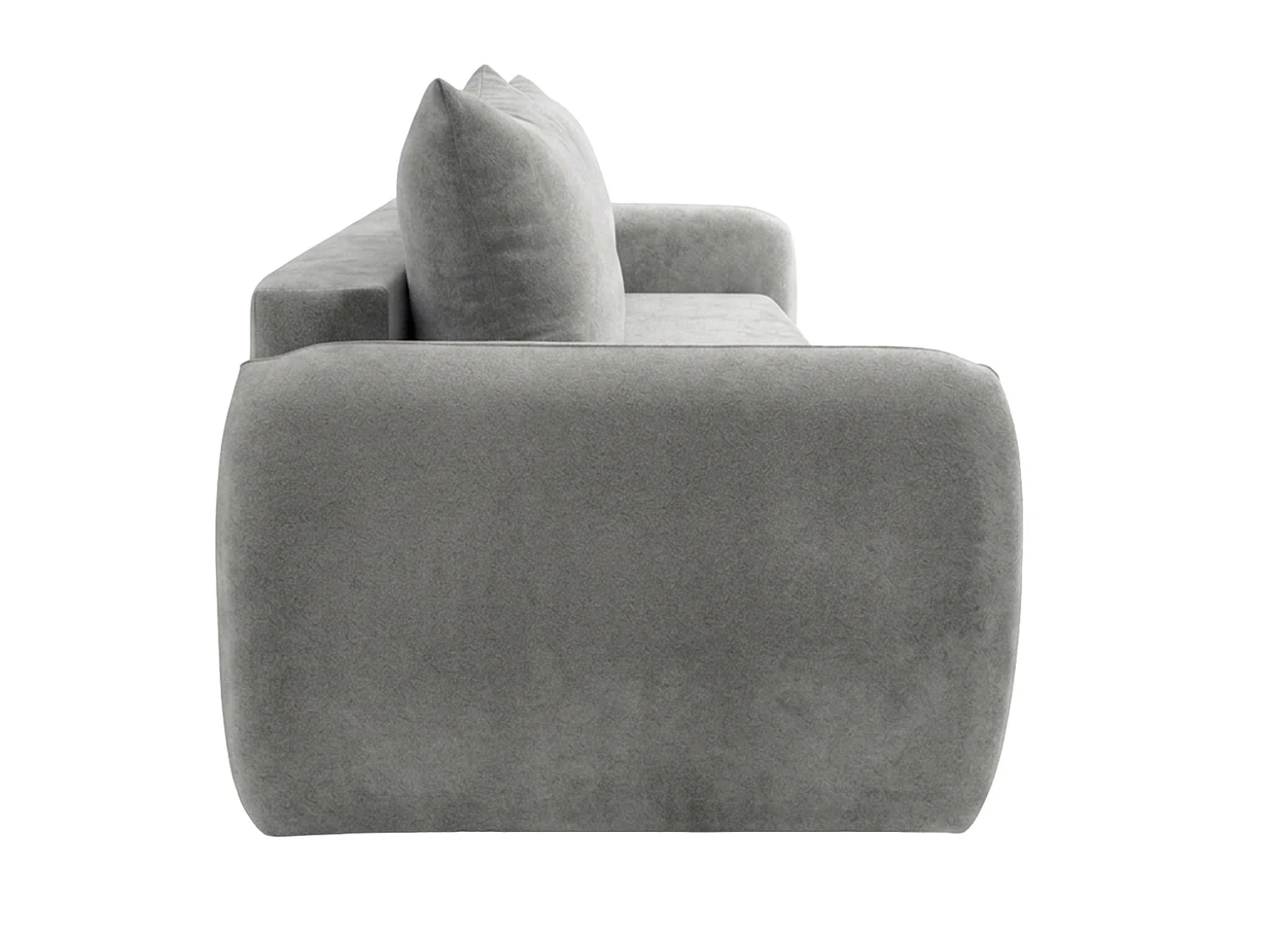 Divano letto con contenitore, tessuto Doha, Grigio chiaro, HELA