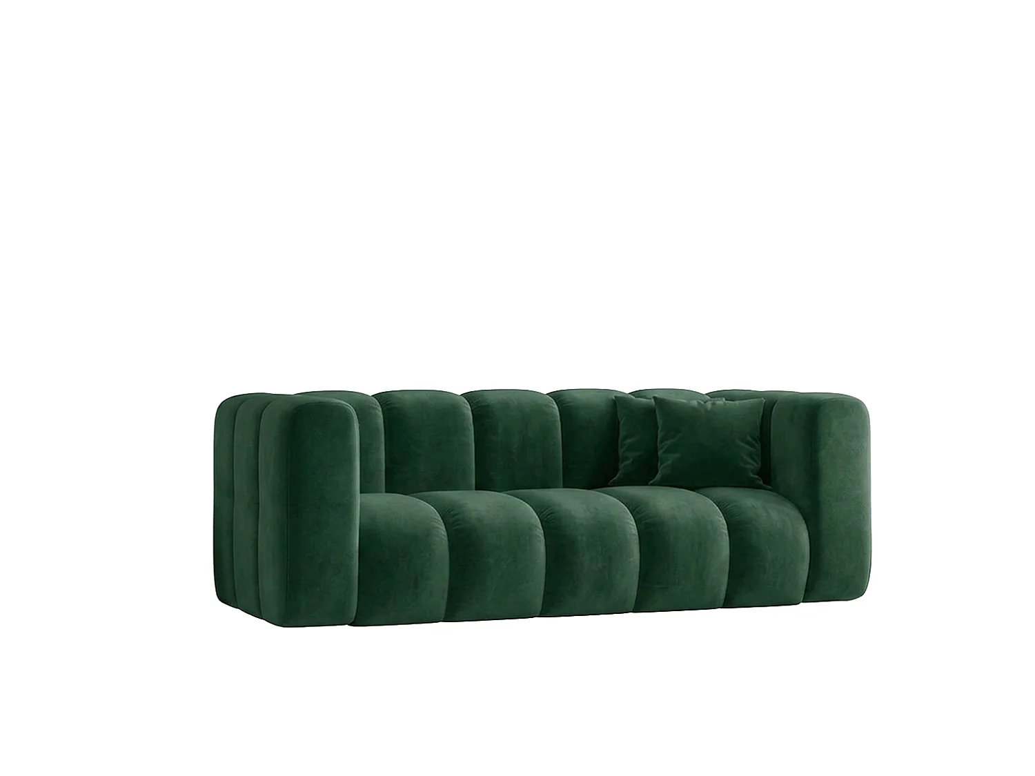 Modulaire 2-zitsbank, fluwelen stof Riviera, Groen, GRAND