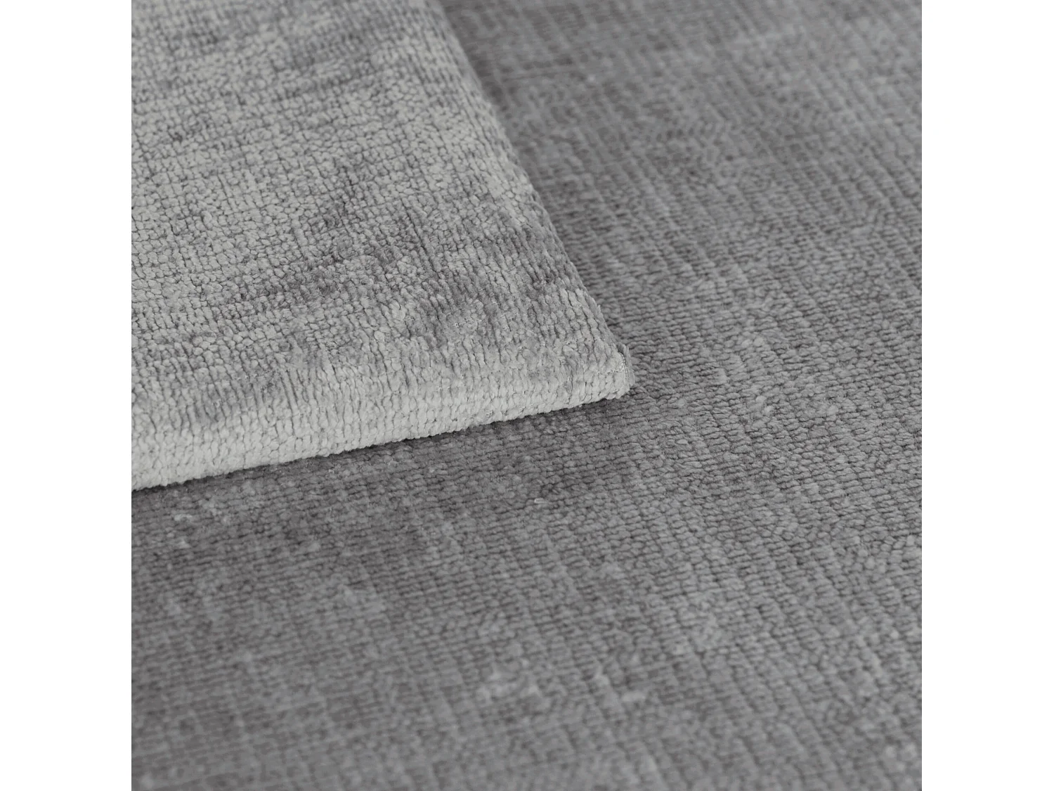 Canapé d'angle convertible avec coffre de rangement, tissu chenille Perfecto, Gris, Angle droit, HELA II
