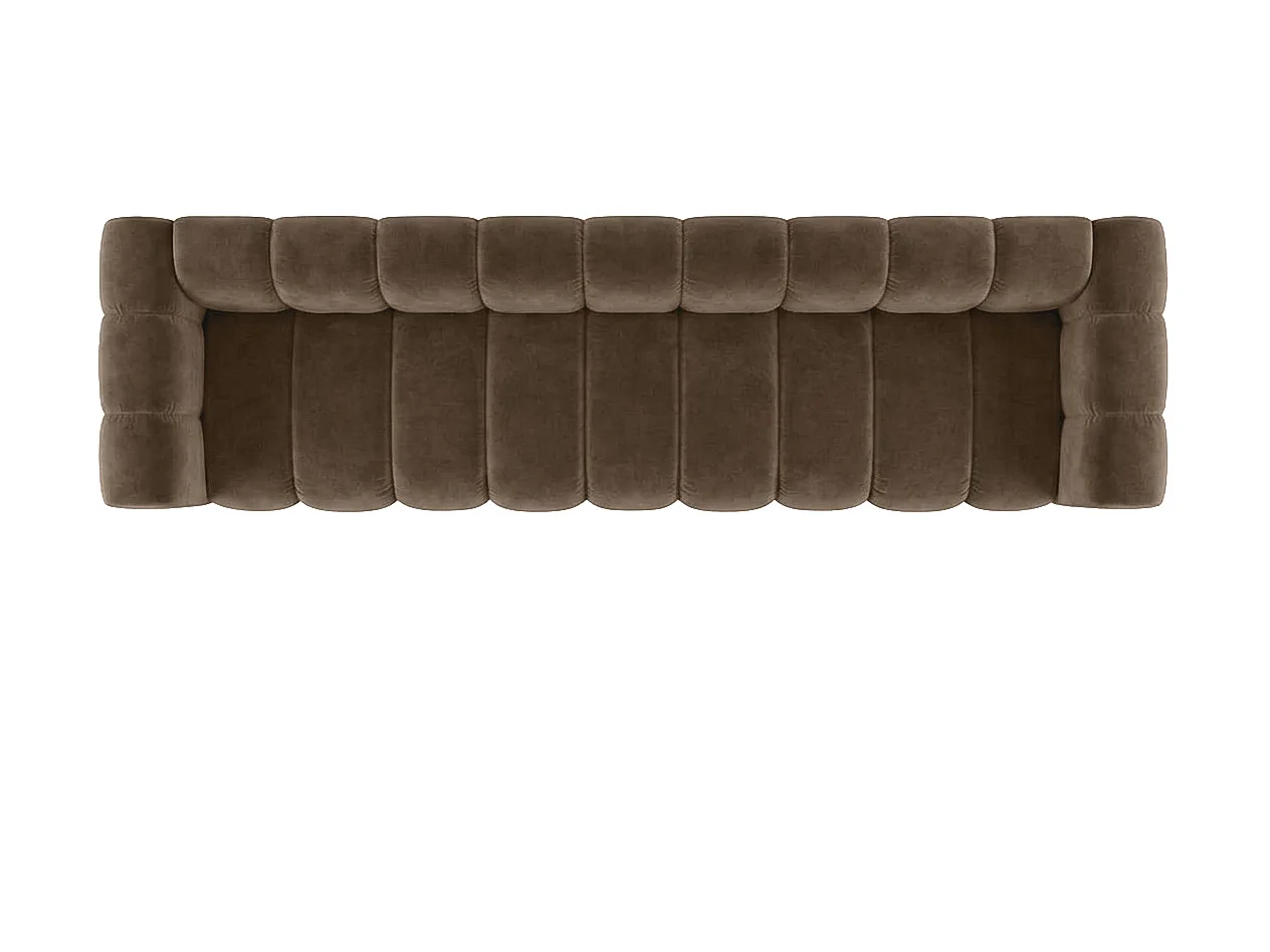 Modulares 5-Sitzer-Sofa, Velvet-Stoff Riviera, Braun, GRAND