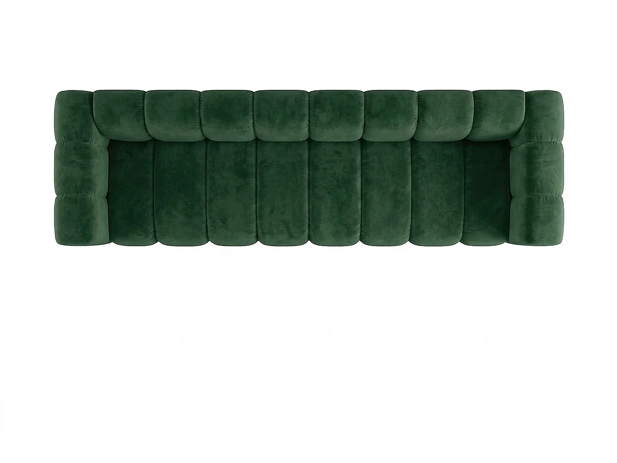Modulares 4-Sitzer-Sofa, Velvet-Stoff Riviera, Grün, GRAND