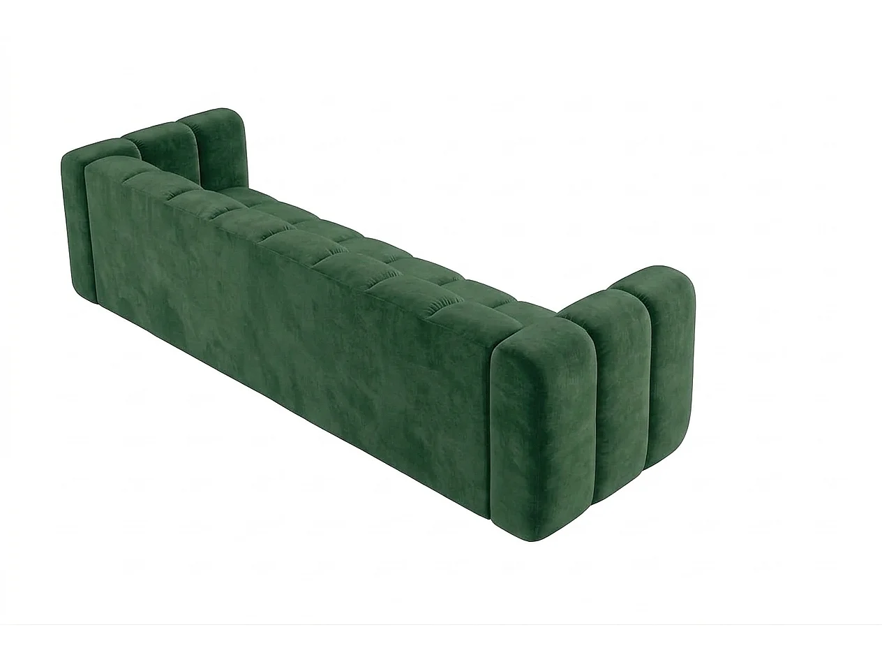 Modulares 4-Sitzer-Sofa, Velvet-Stoff Riviera, Grün, GRAND